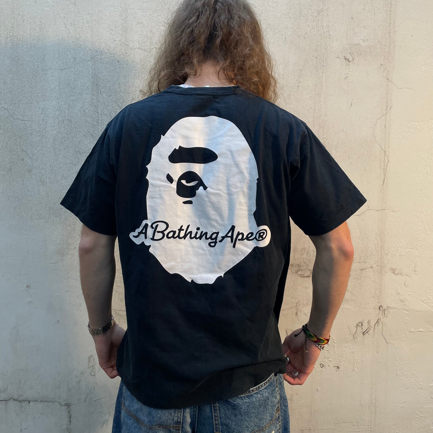 T-shirt Noir Bape A Bathing Ape brodé - L