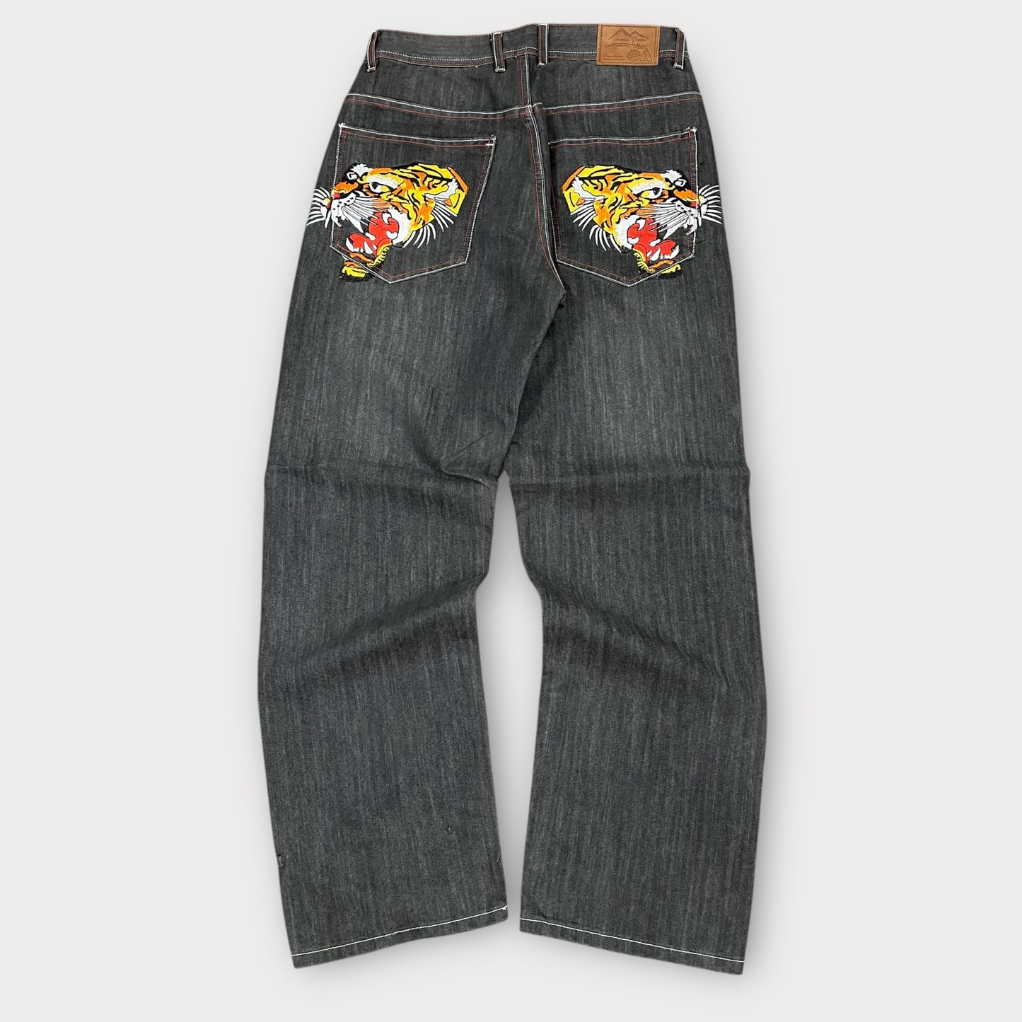Baggy jeans broderie tigre W32 L32 - FR42
