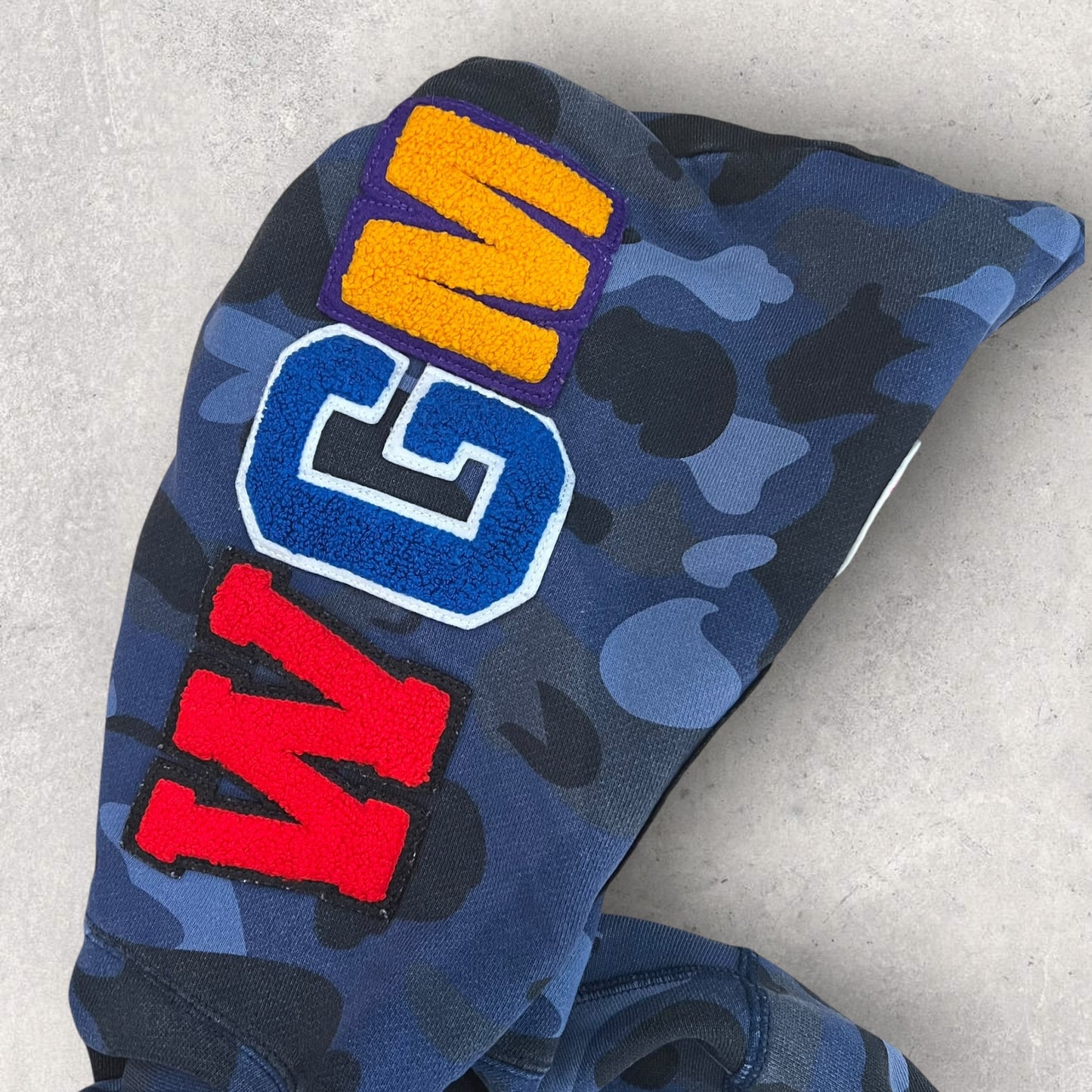 Veste Bape Shark Bleu Camo - S