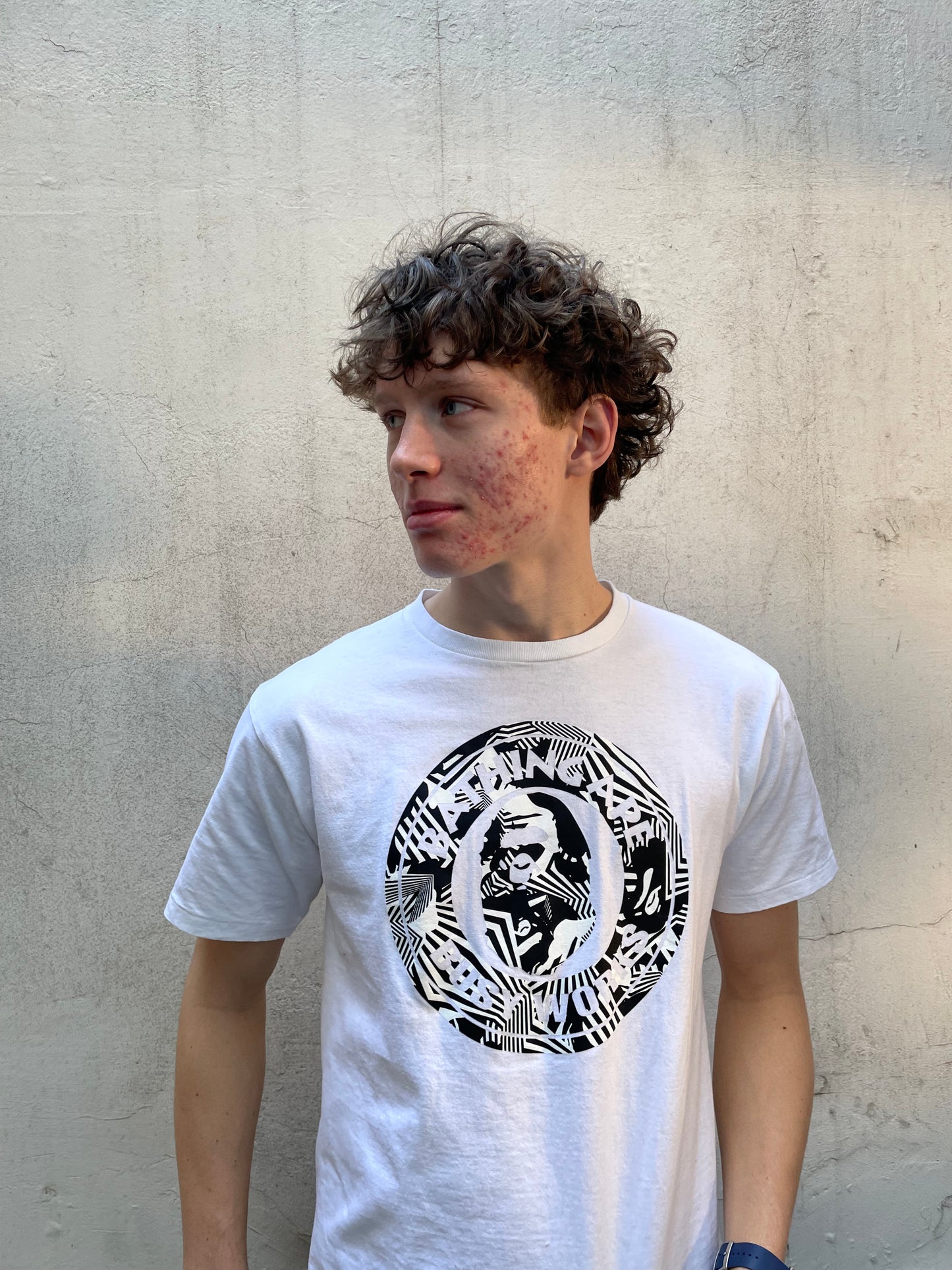 T-shirt Bape blanc Busy Works - L
