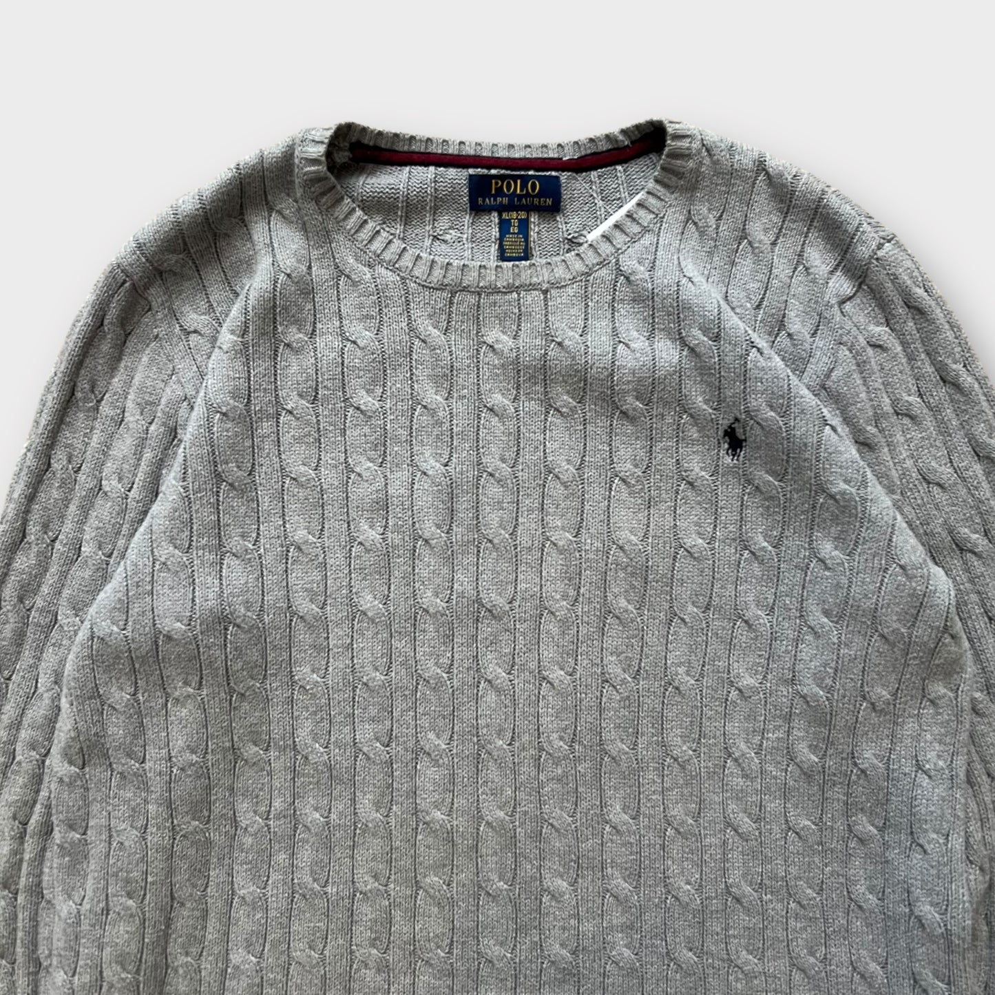 Sweat Torsadé Ralph Lauren Gris - L