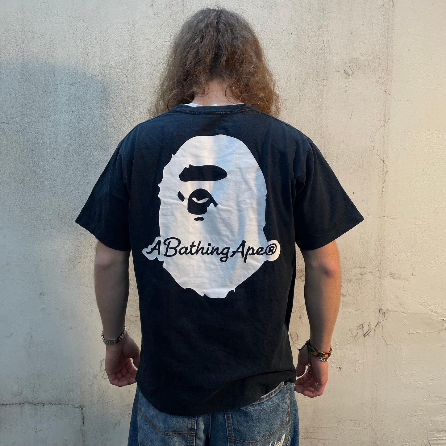 T-shirt Noir Bape A Bathing Ape brodé - L