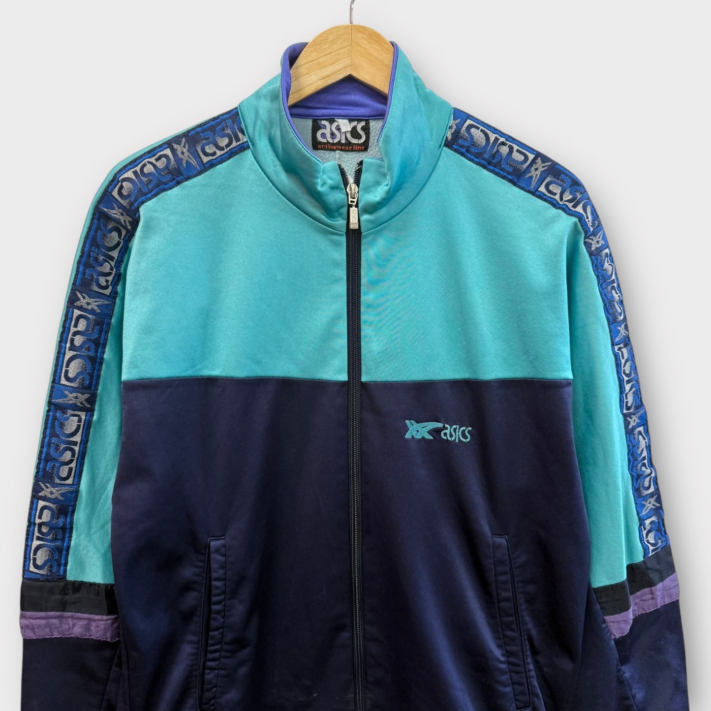 Veste vintage Ascis navy/turquoise - L