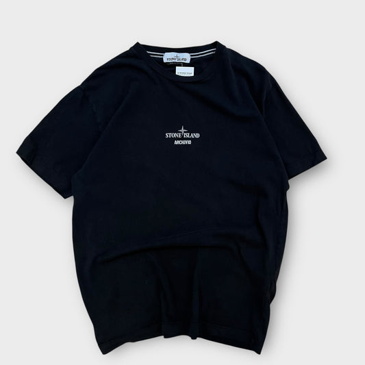 T-Shirt Noir Stone Island Archivio - L