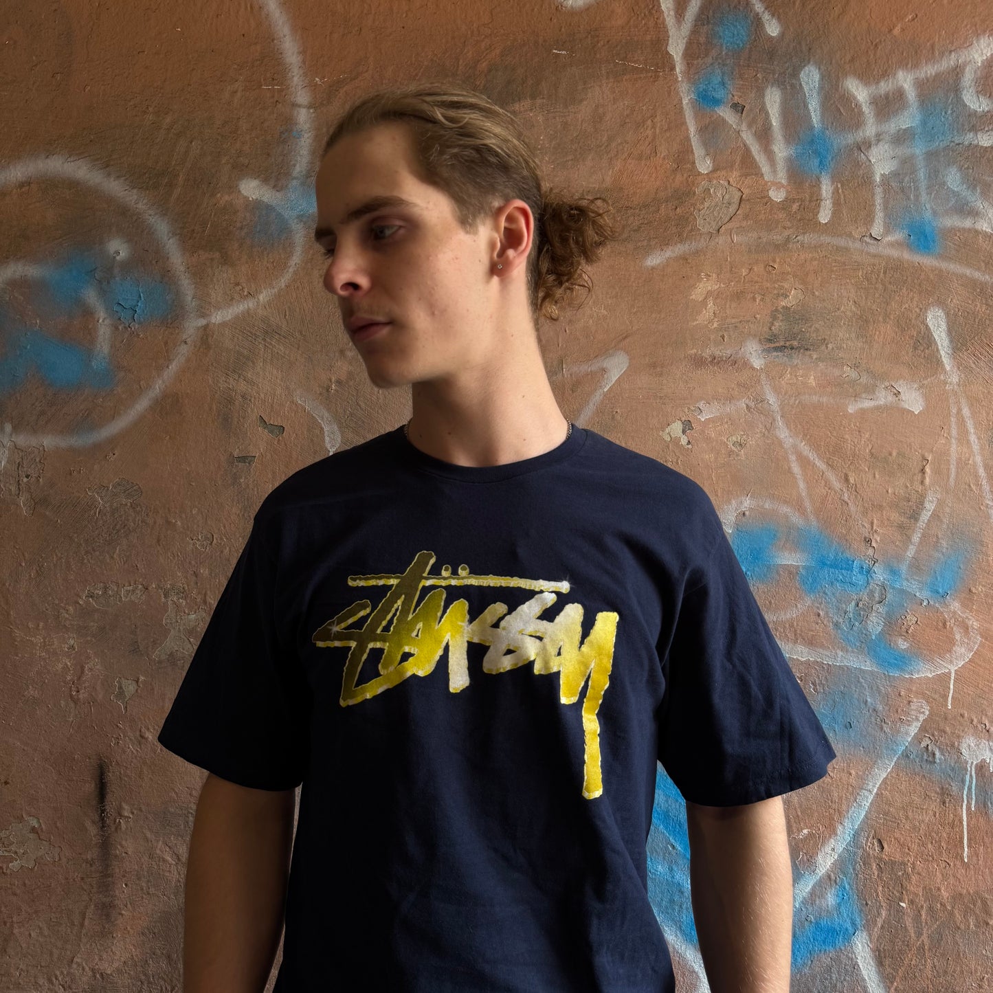 t-shirt stussy Navy - M
