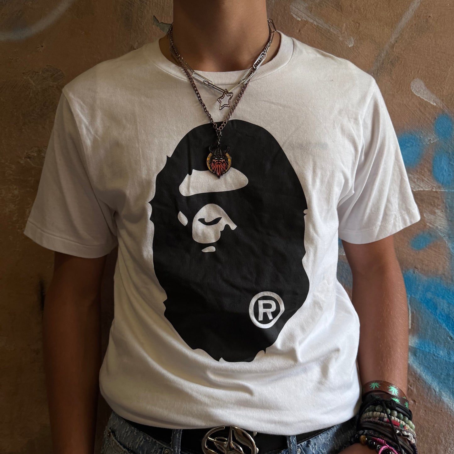 t-shirt Bape blanc - S