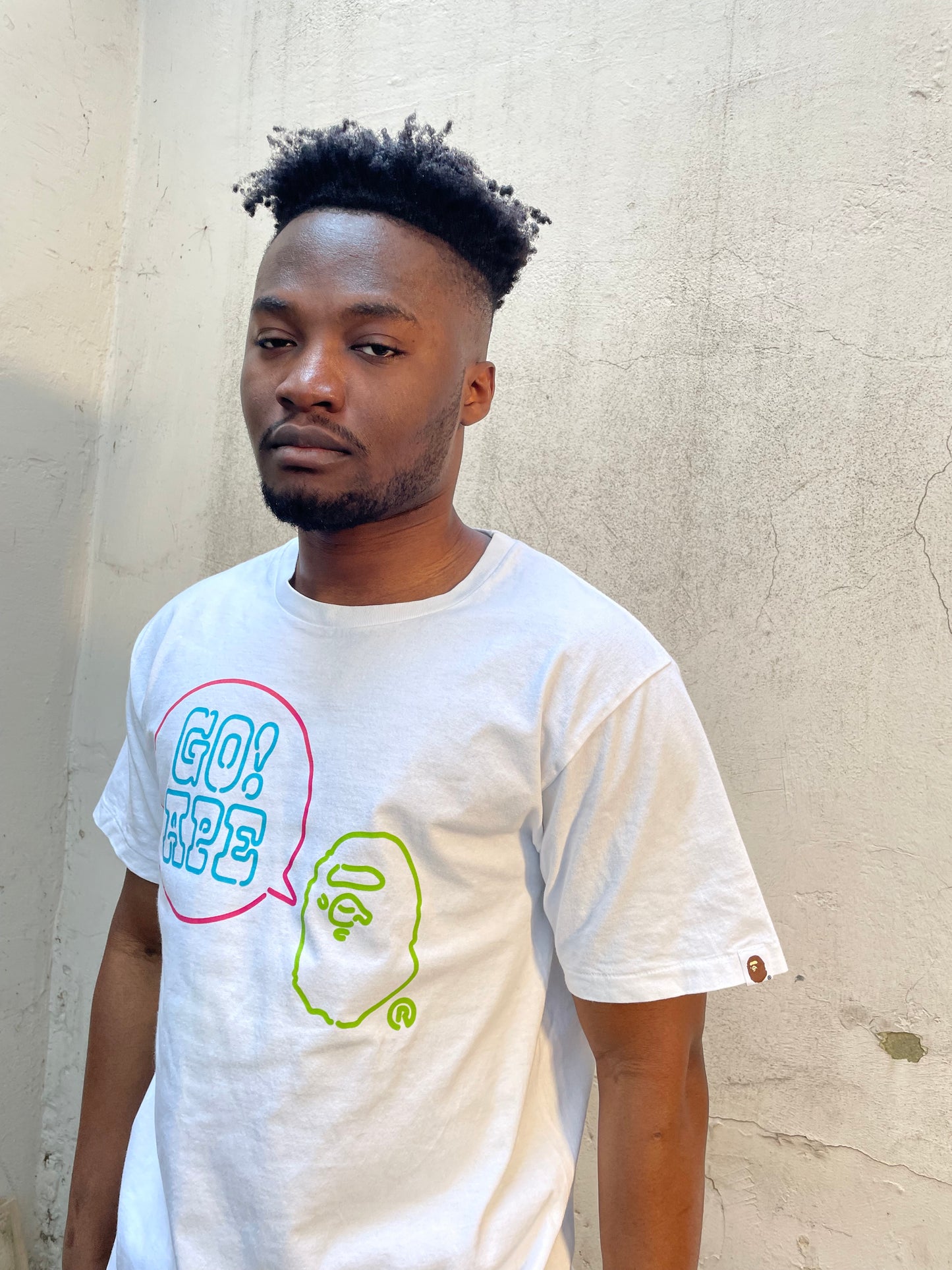 T-shirt Bape "Go Ape" Blanc - L