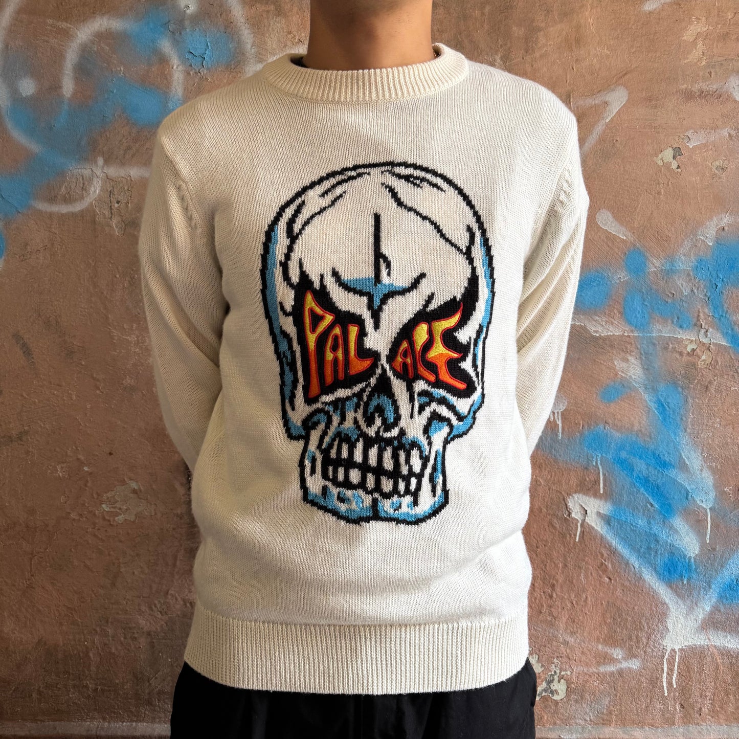 Skull knit Palace blanc - M