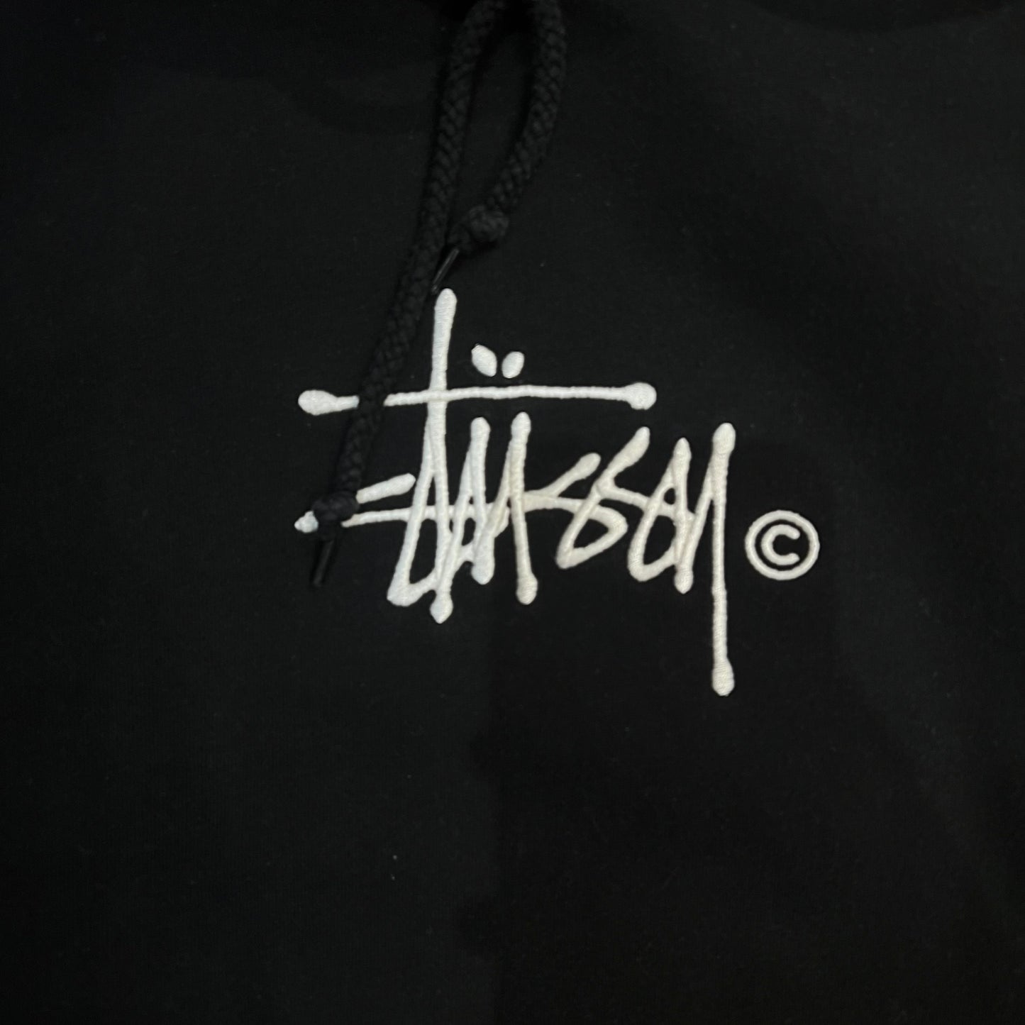 Hoodie Stussy Brodé Spellout Noir - S