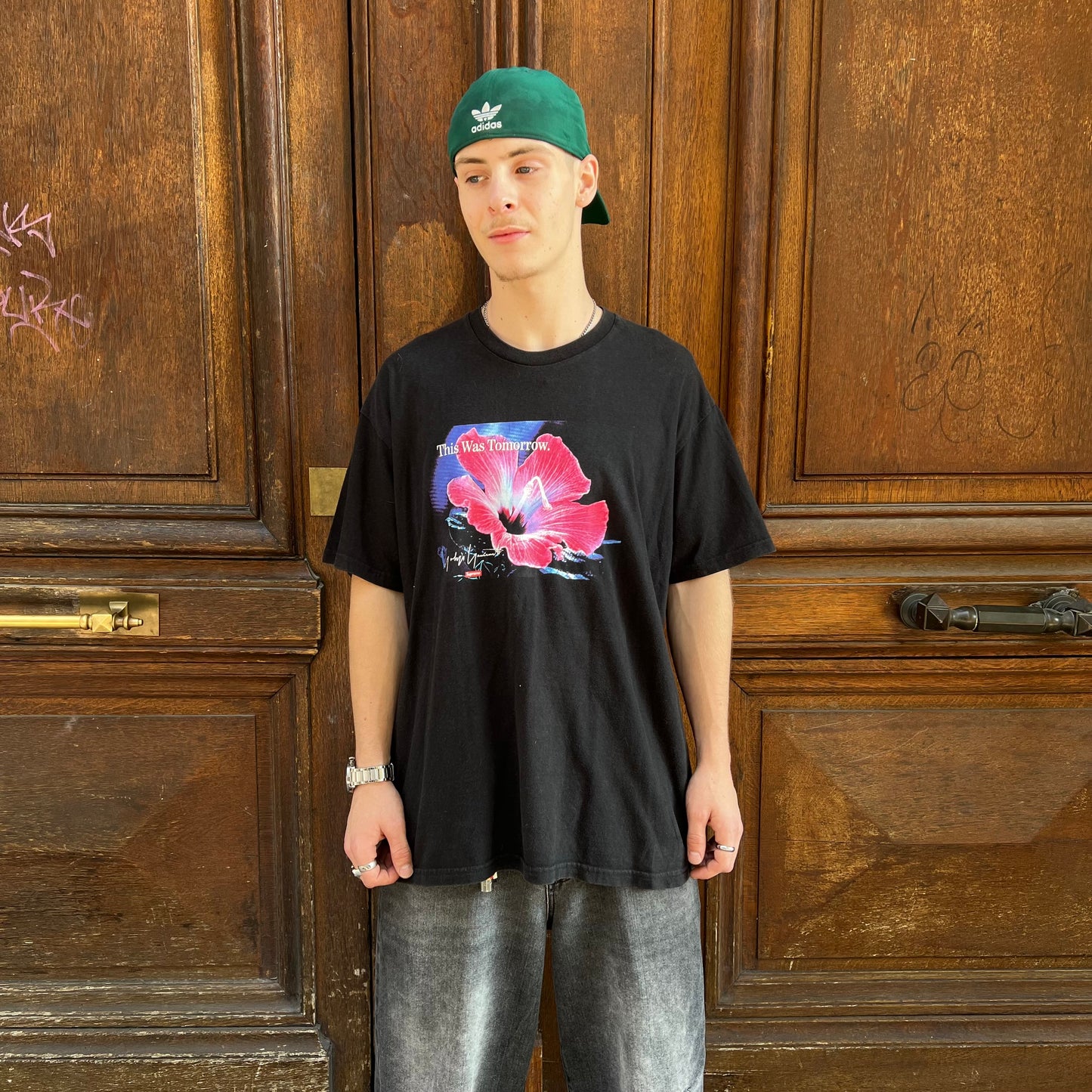 T-shirt Supreme Yohji Yamamoto C'était demain tee noir - XL