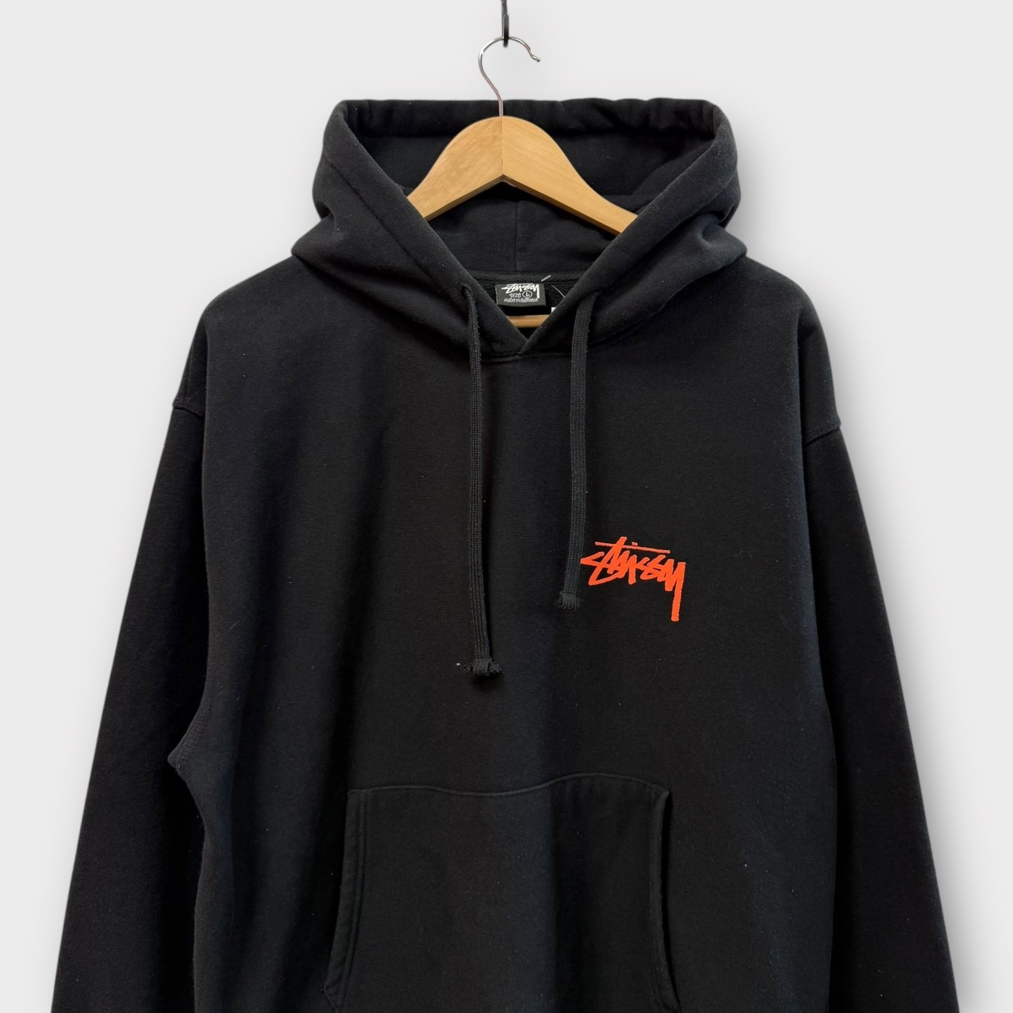Hoodie Stussy noir/orange - L
