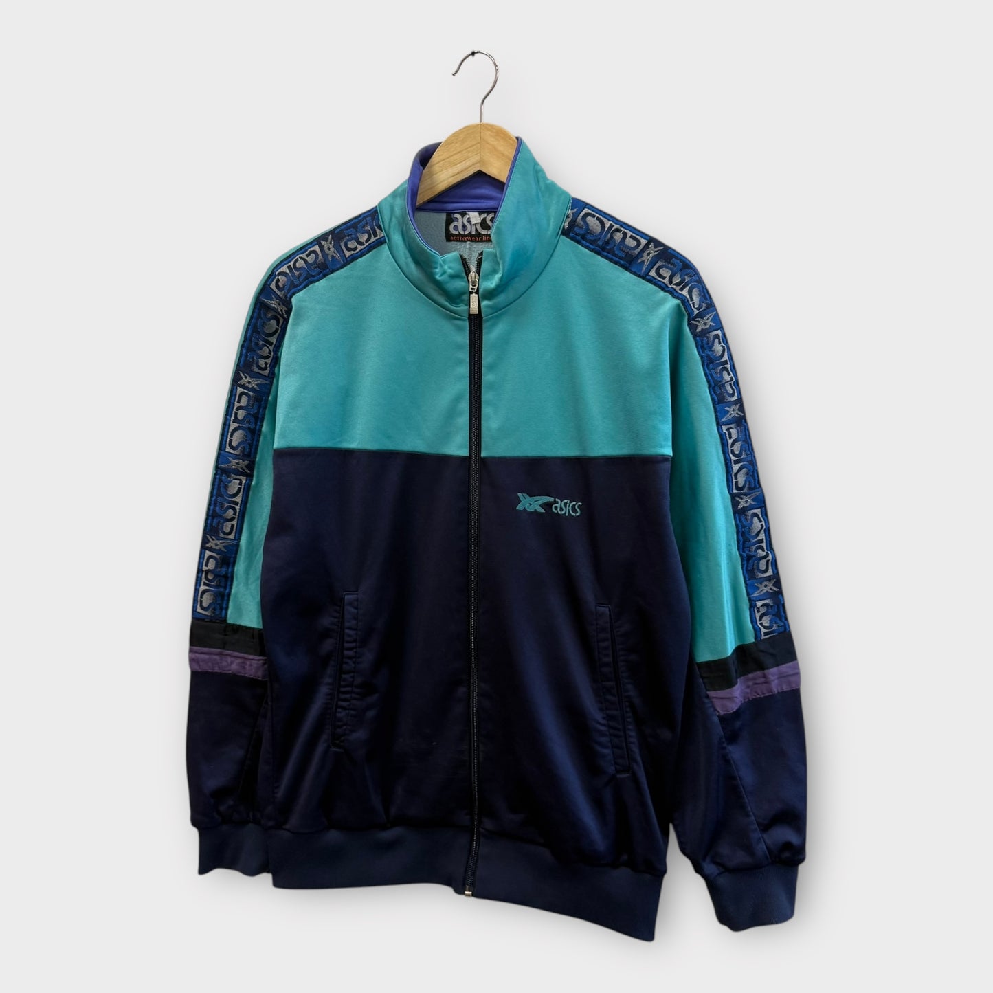 Veste vintage Ascis navy/turquoise - L
