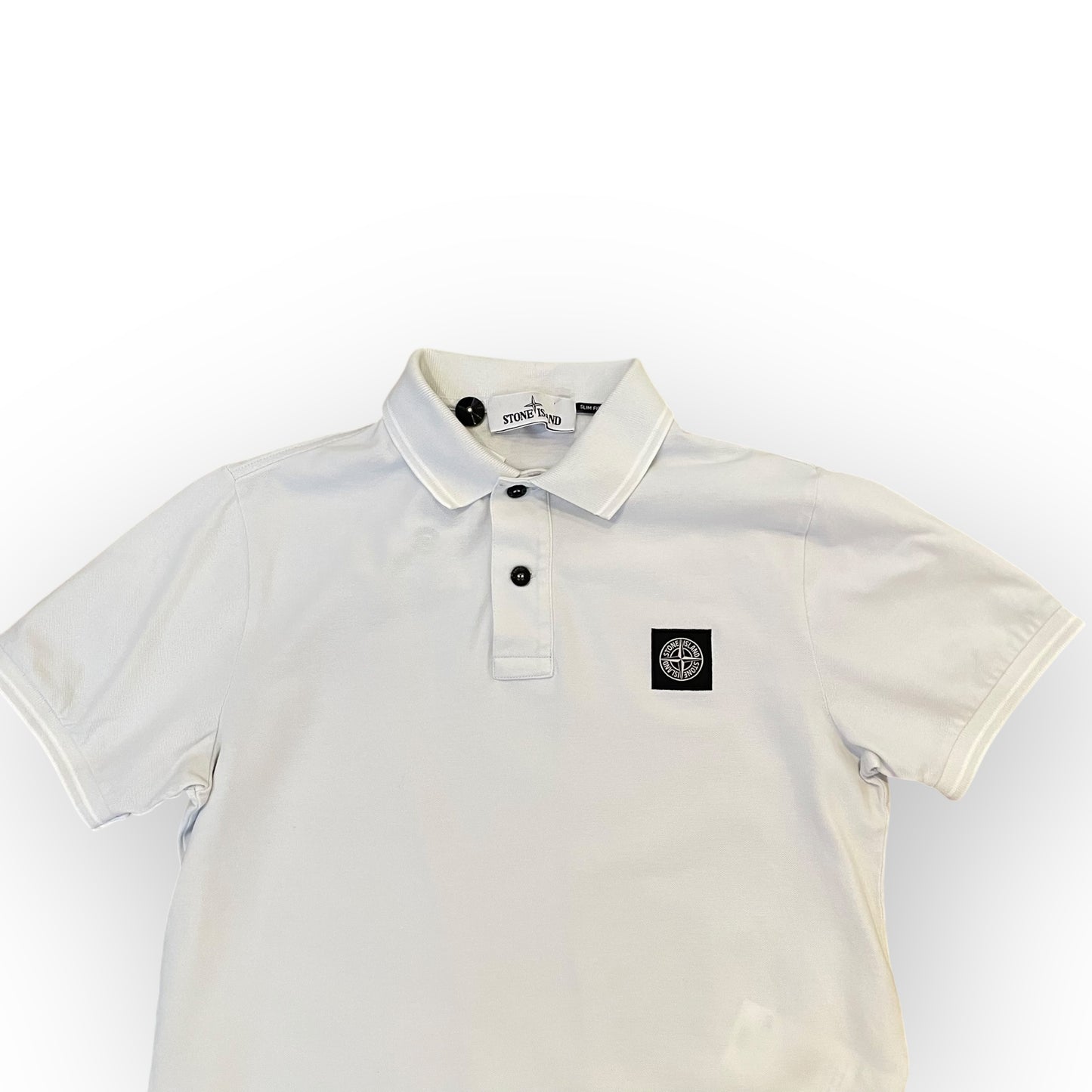 Polo Stone Island blanc - S