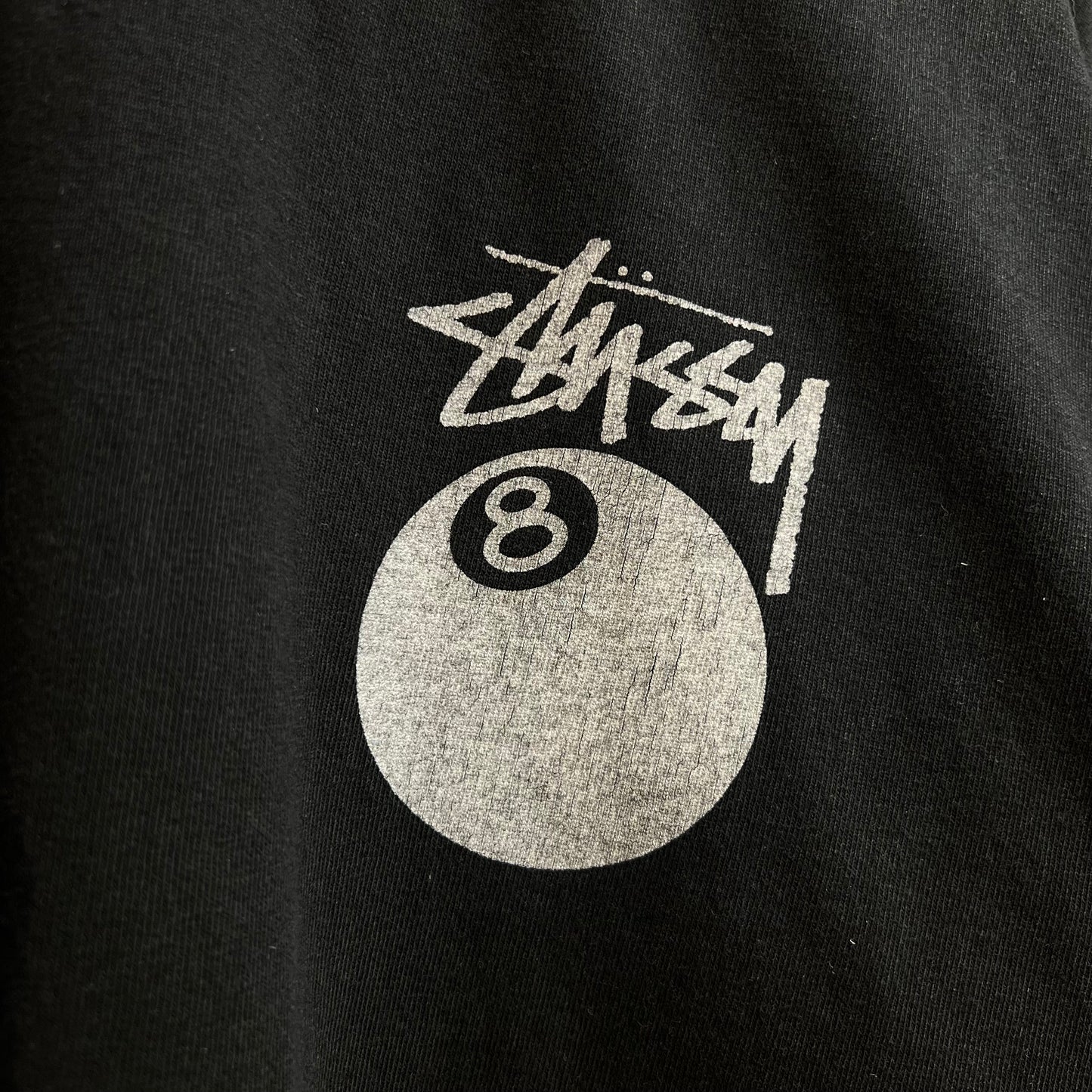 T-Shirt Stussy Noir 8Ball - M