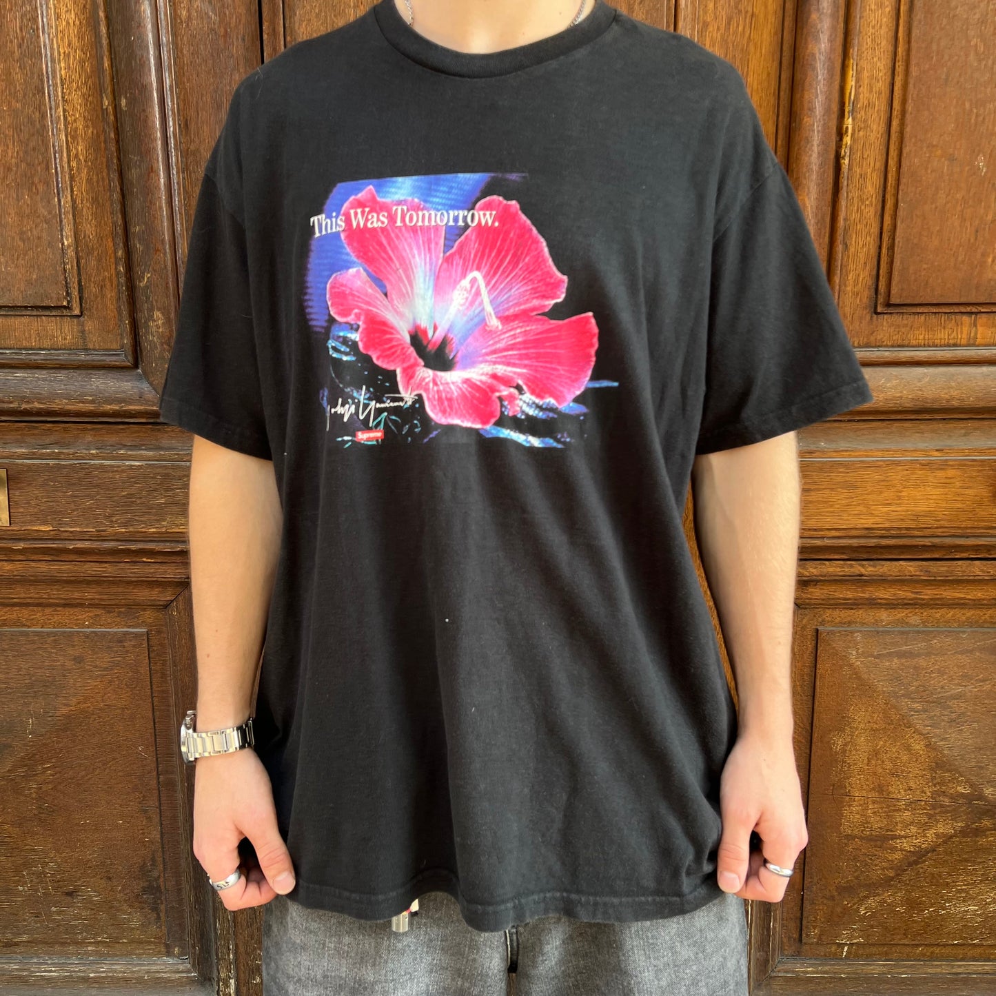 T-shirt Supreme Yohji Yamamoto C'était demain tee noir - XL