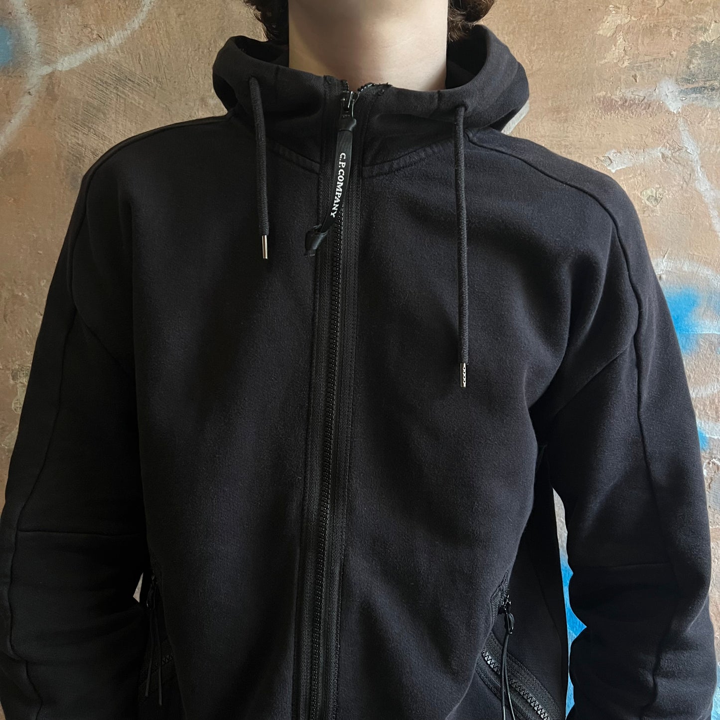 Veste CP Company Goggle Jacket noir (accro épaule)