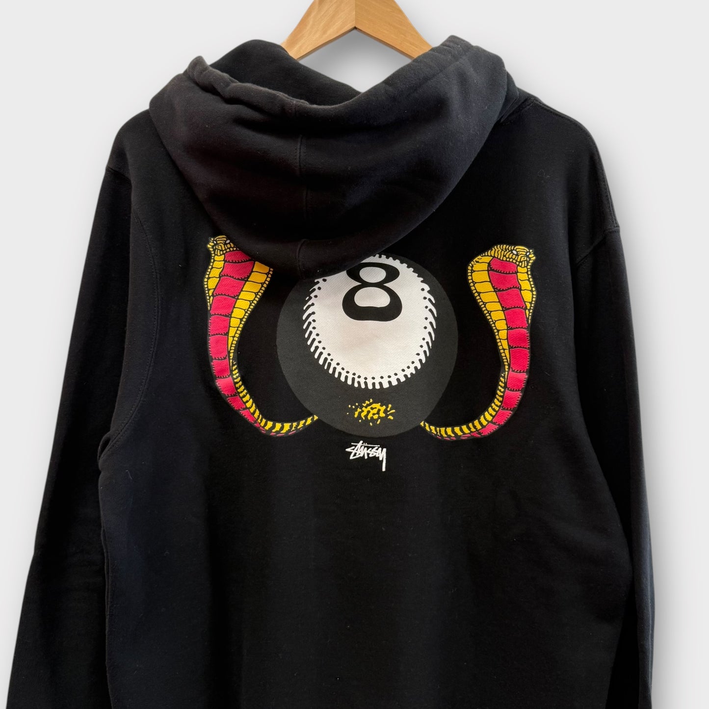 Hoodie Stussy noir 8Ball - L