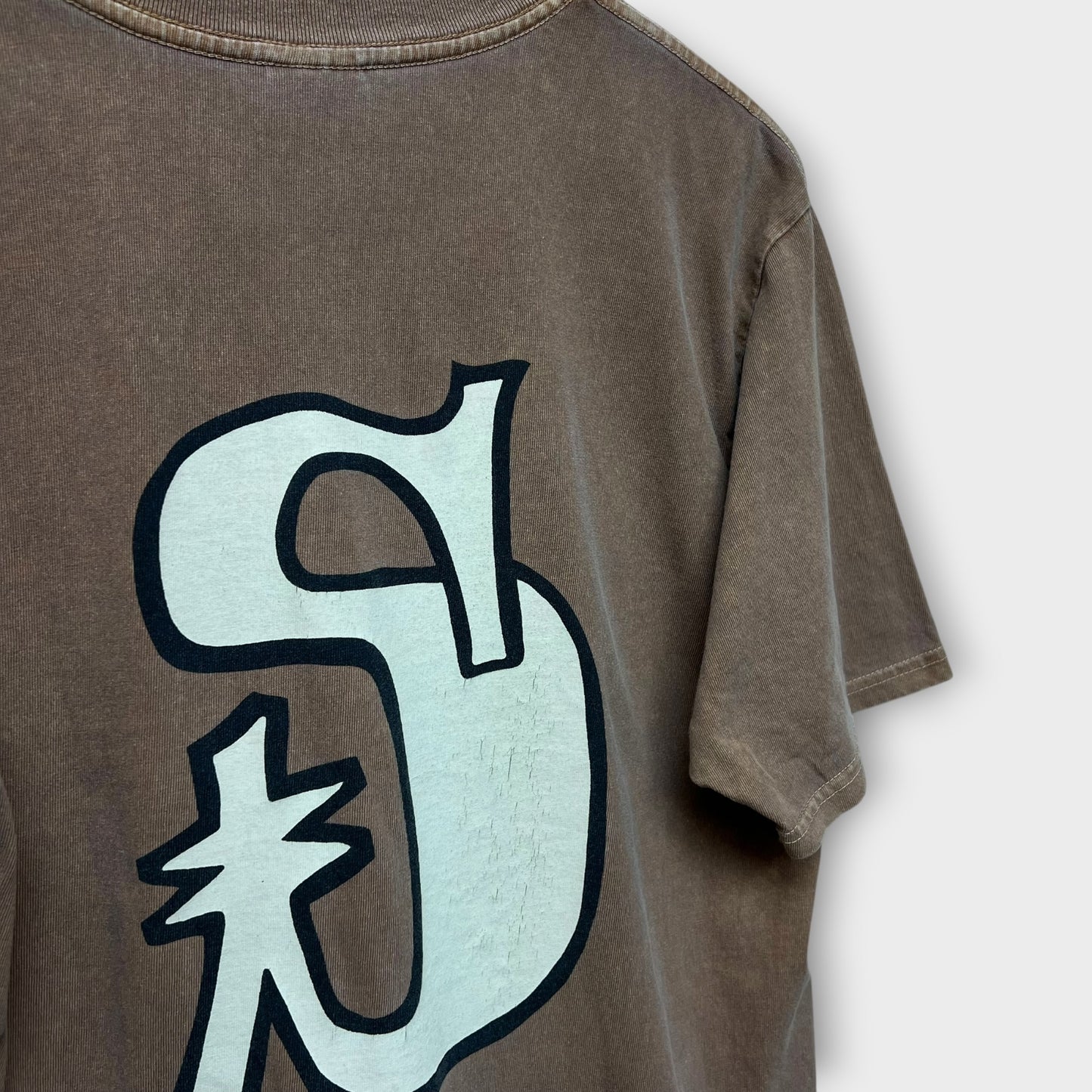 T-shirt Stussy Dyed marron - M