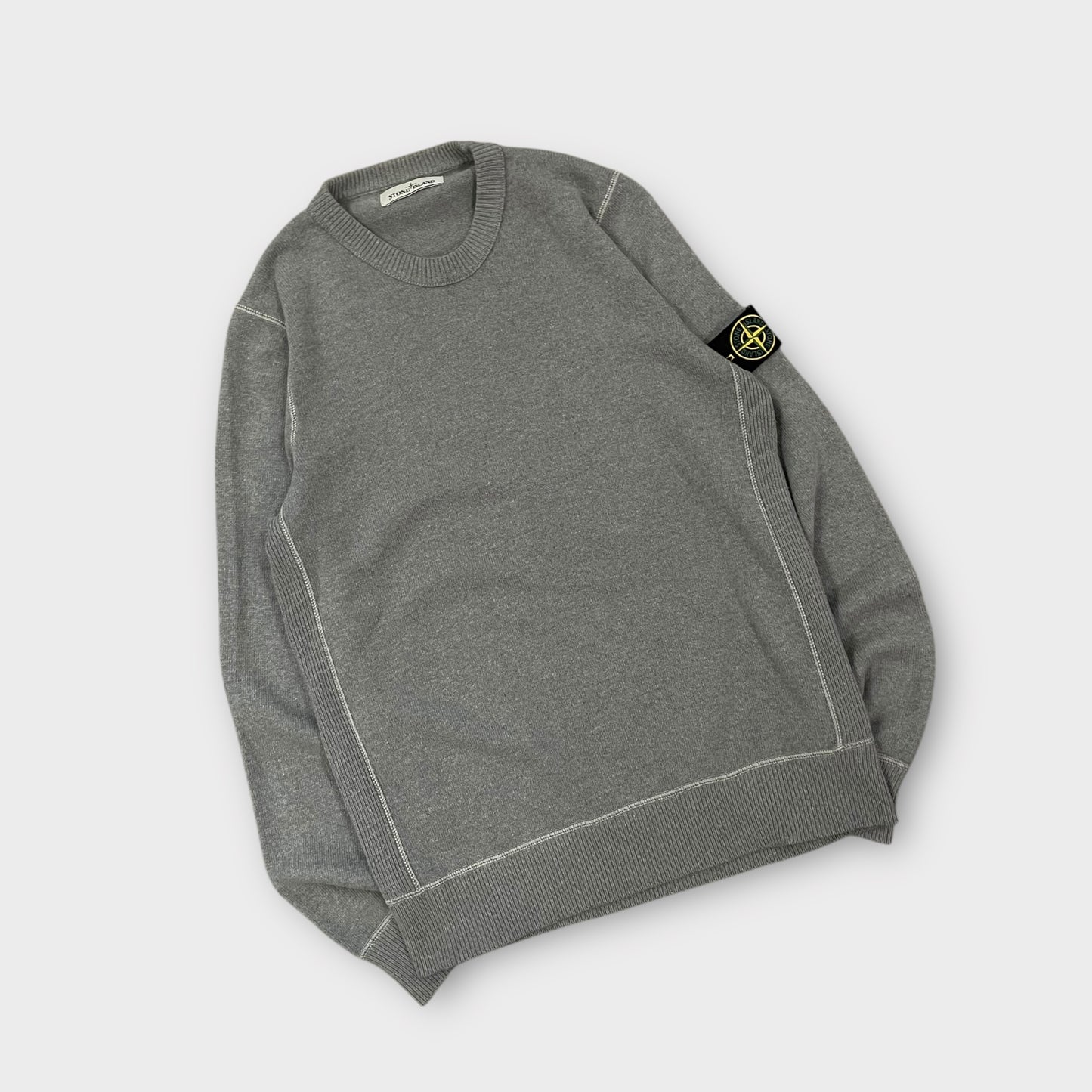 Pull laine Stone Island gris - L