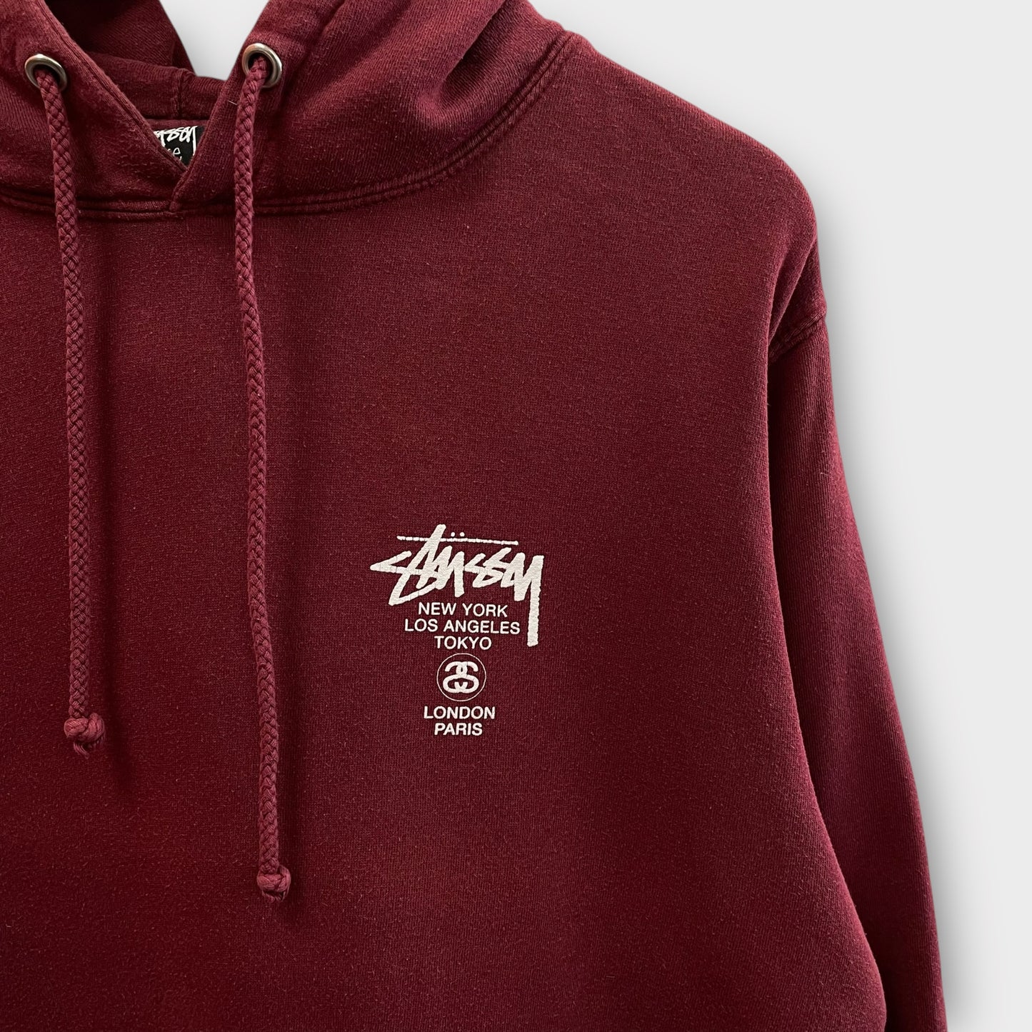 Hoodie Stussy Destination Bordeaux - L