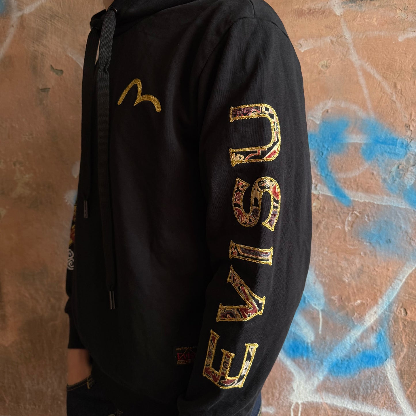 Hoodie Evisu noir - Fit S