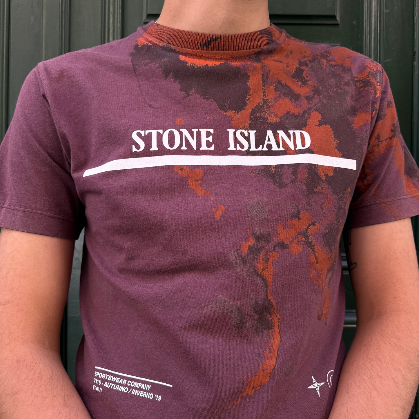 T-shirt Stone Island orange Dye - S