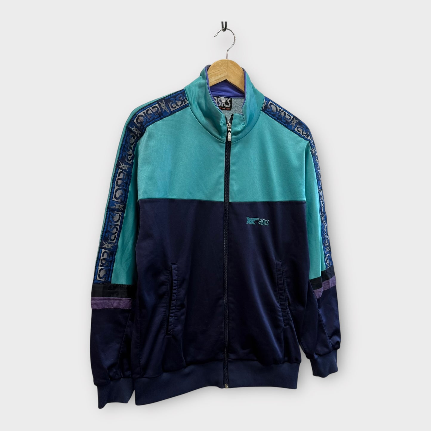Veste vintage Ascis navy/turquoise - L