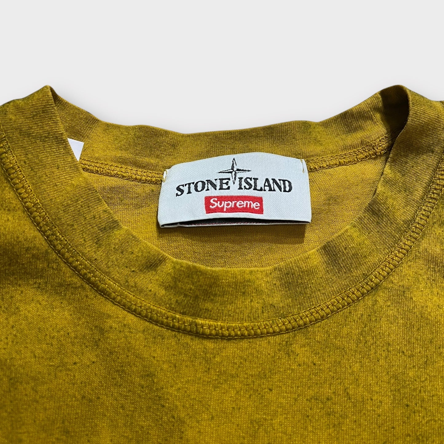 T-Shirt Stone Island X Supreme Jaune - S