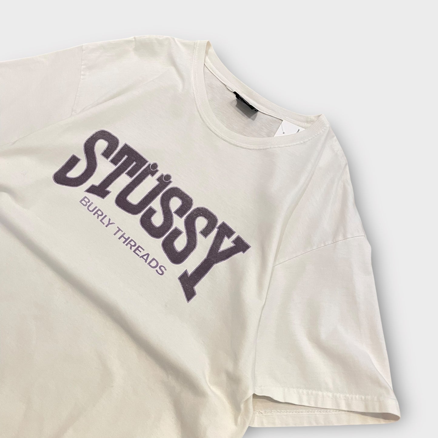T-shirt Stussy blanc "Burly Threads" - L