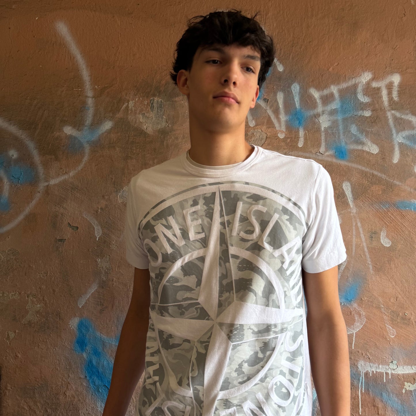 T-shirt Stone Island blanc - M