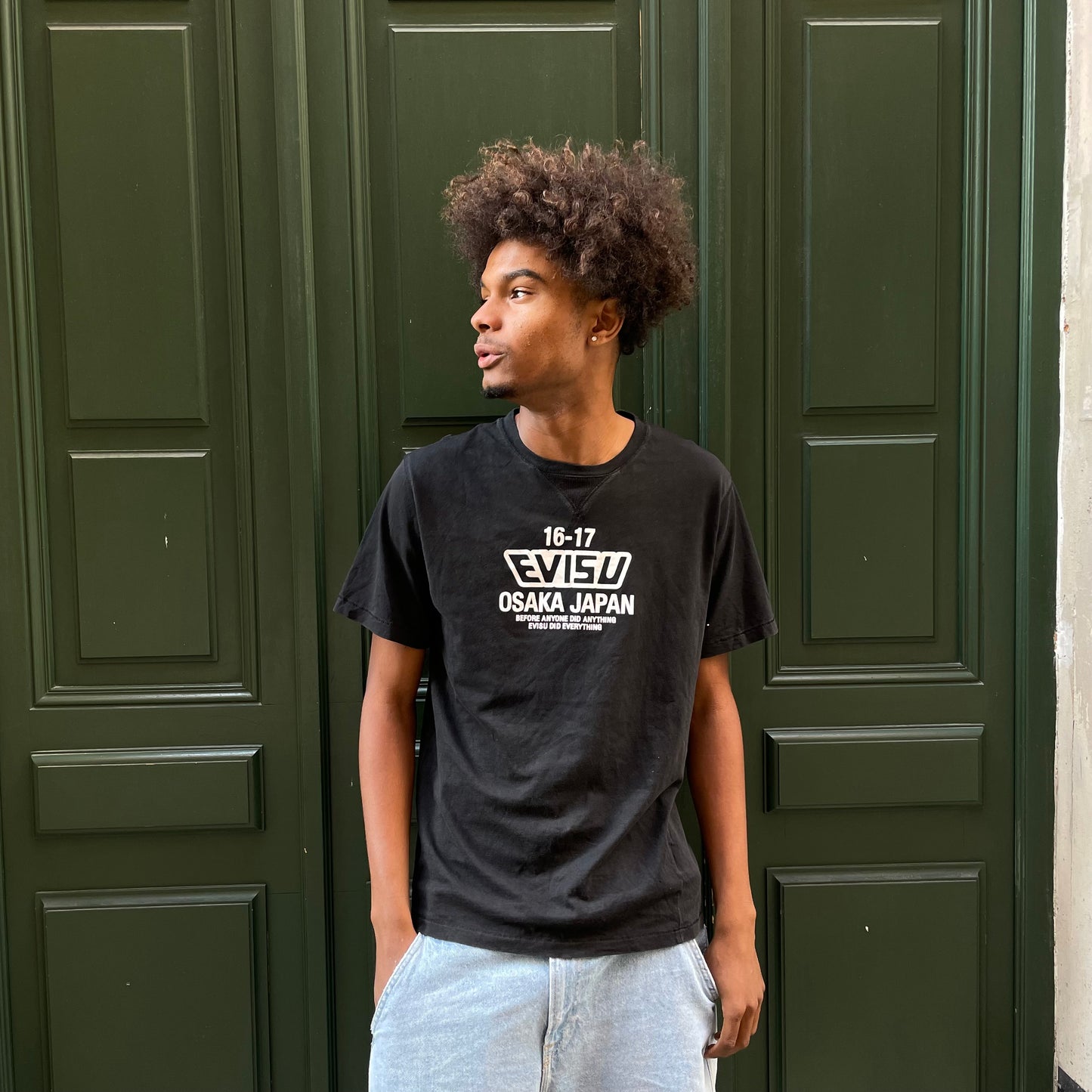 T-shirt noir Evisu Osaka Japan - XXL