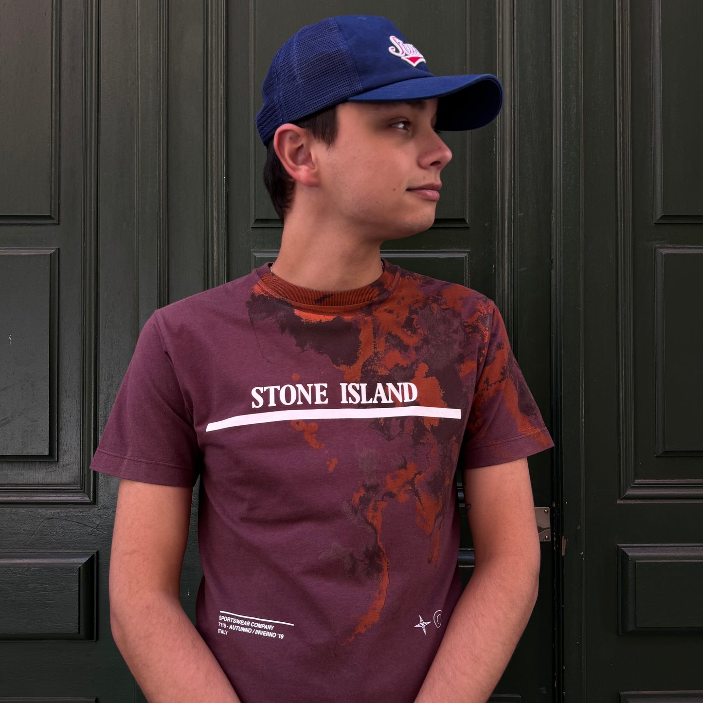 T-shirt Stone Island orange Dye - S
