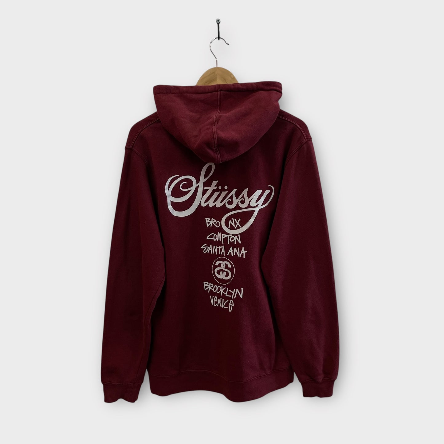 Hoodie Stussy Destination Bordeaux - L