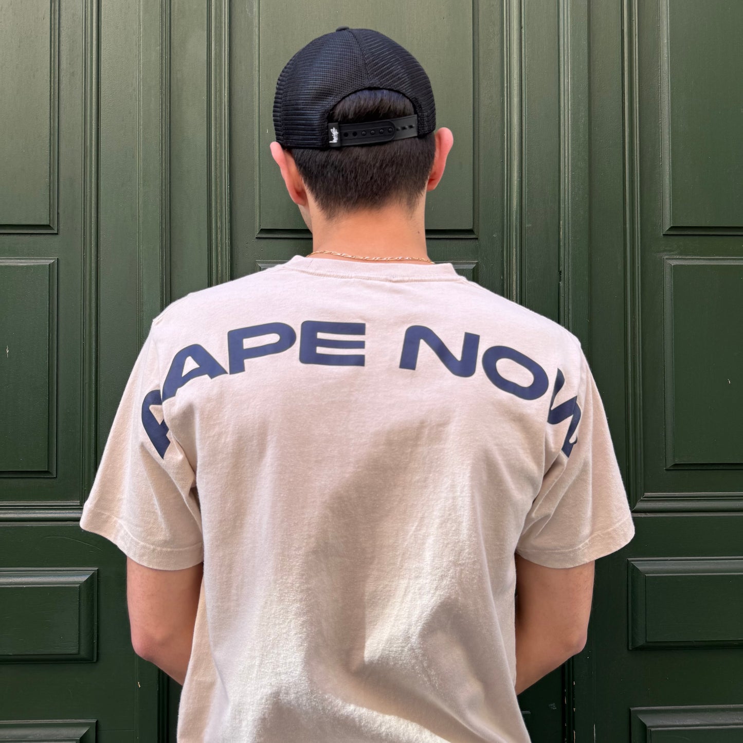 T-shirt Bape beige "AAPE universe" - L