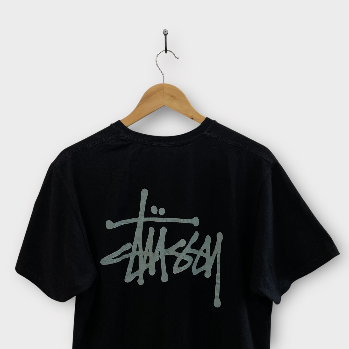 T-Shirt Stussy Basic Noir/Gris - M