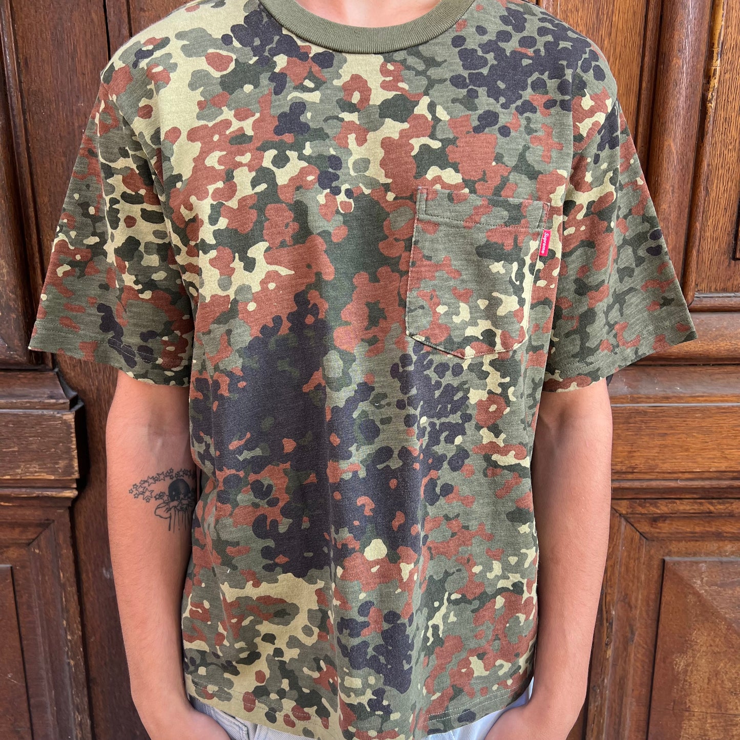 T-shirt Supreme Olive Camouflage Allemand - S