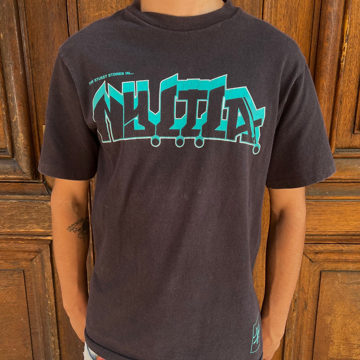 T-shirt Stussy noir vintage - S