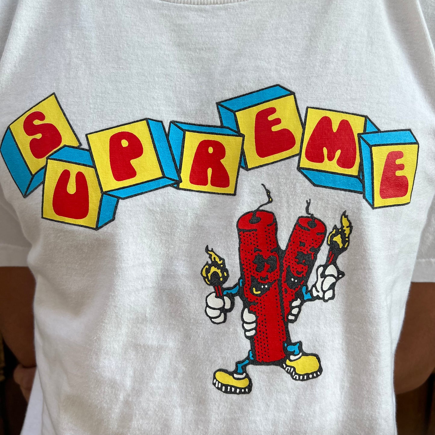 T-shirt Supreme Dynamit tee blanc - S