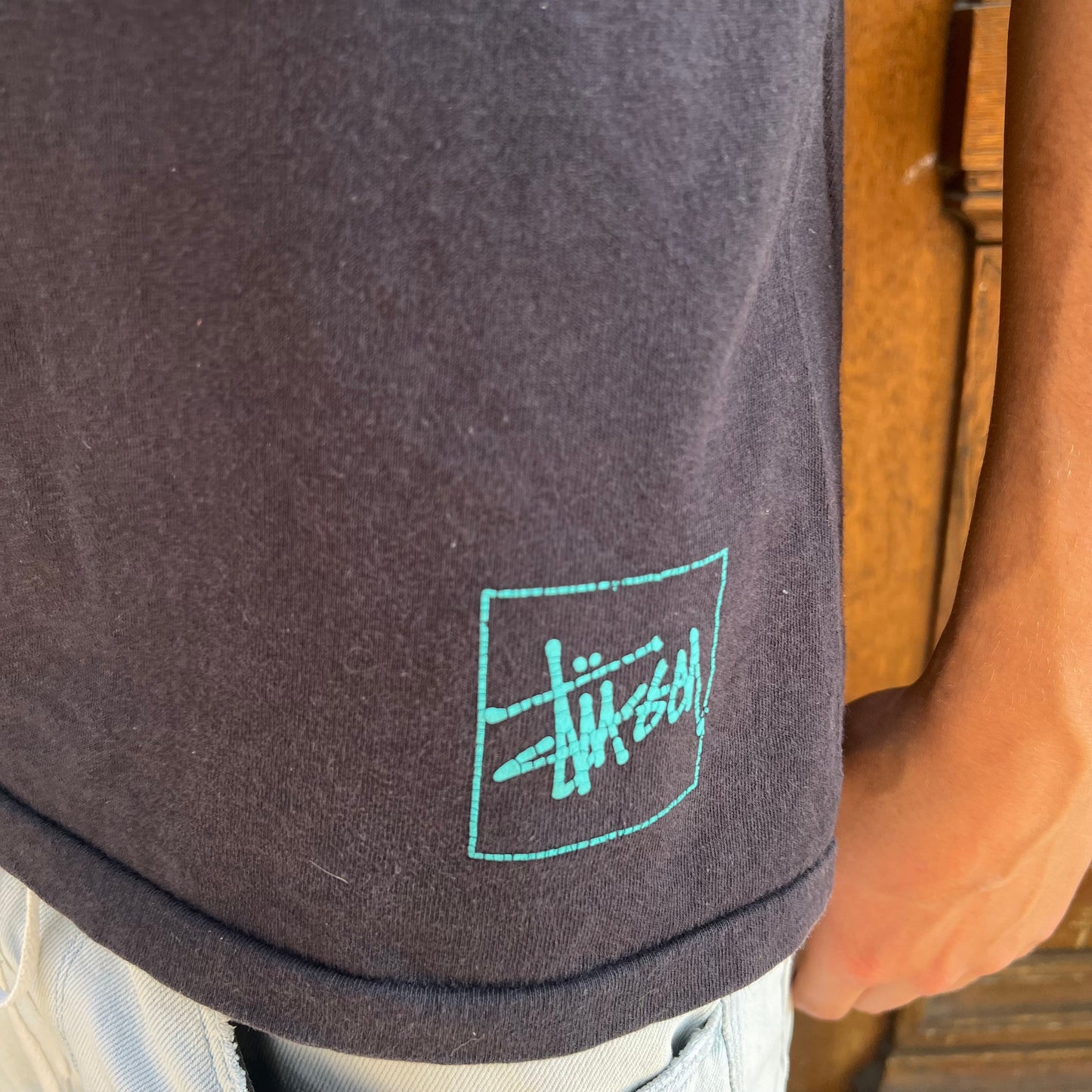 T-shirt Stussy noir vintage - S