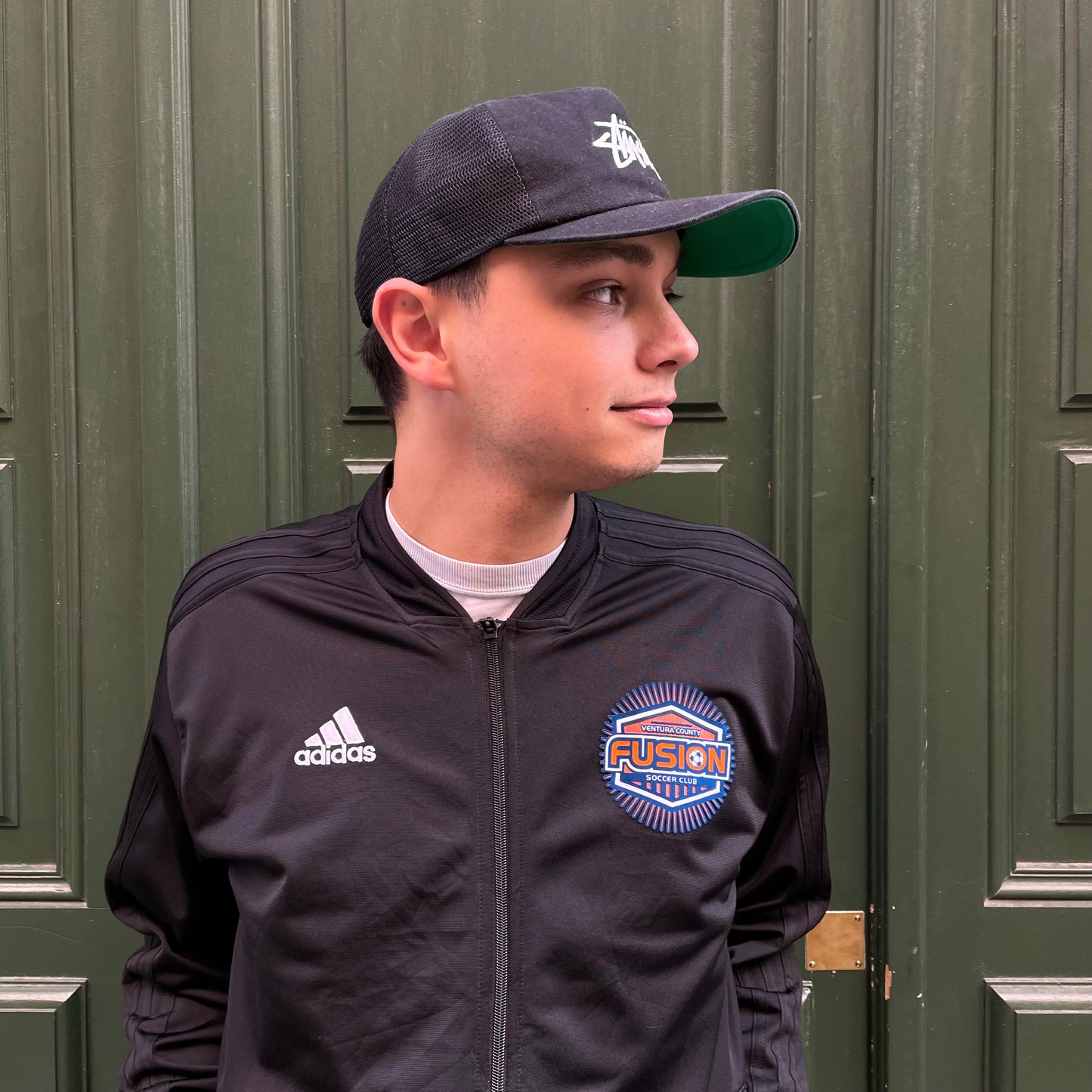 Veste Adidas vintage Noir Soccer Club - L
