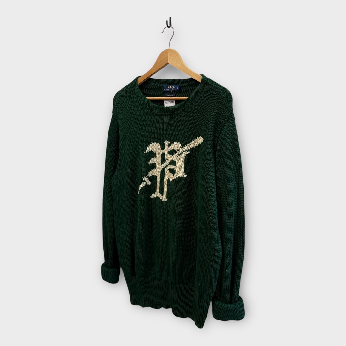 Pull laine Ralph Lauren vert - XL