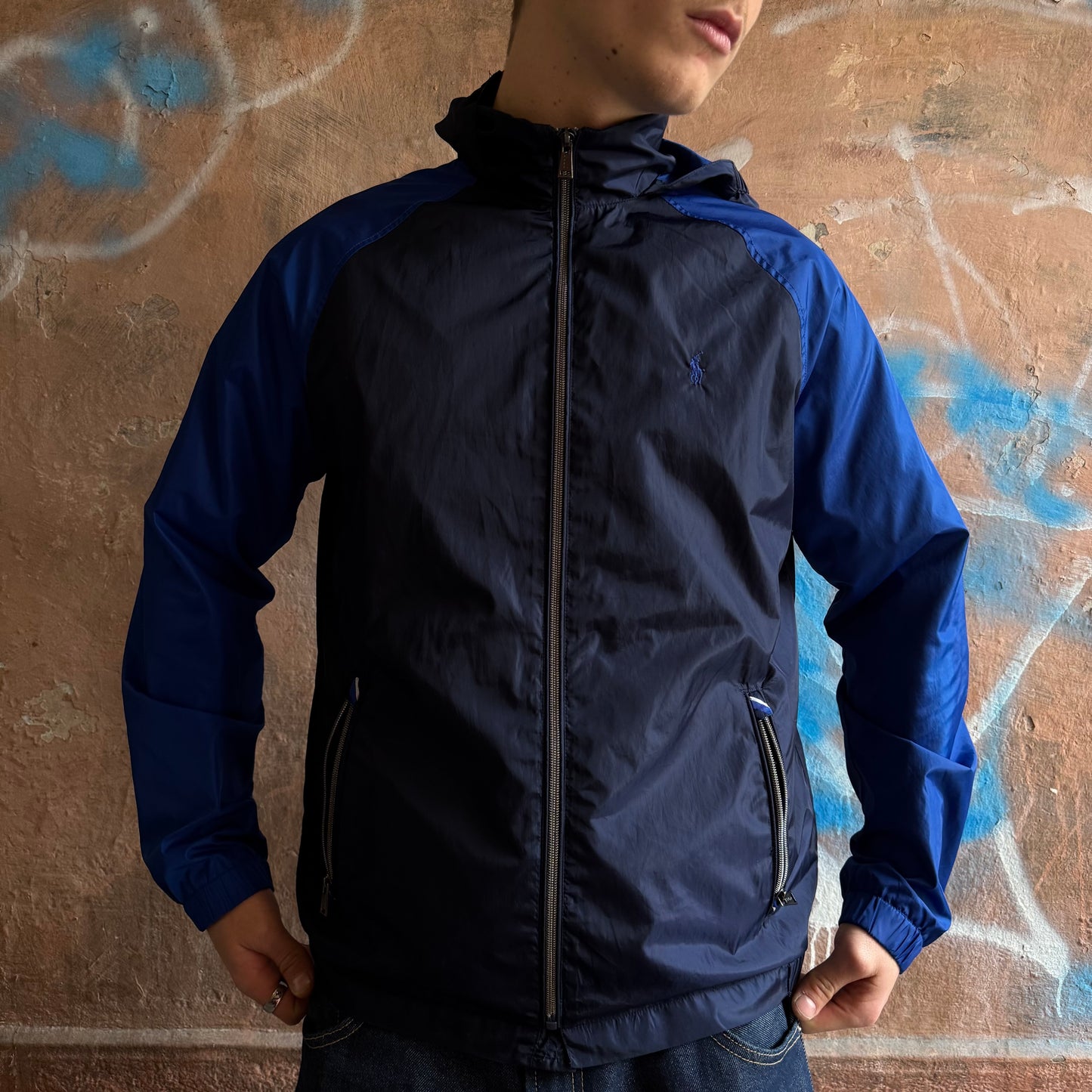 Veste coupe vent ralph lauren bleu - Fit M
