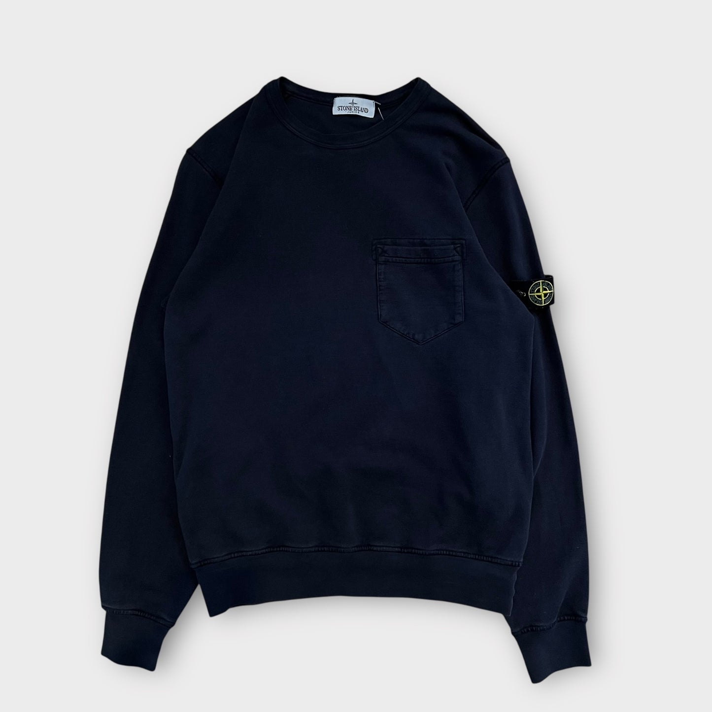 Sweat navy Stone Island poche à l'avant - S/M