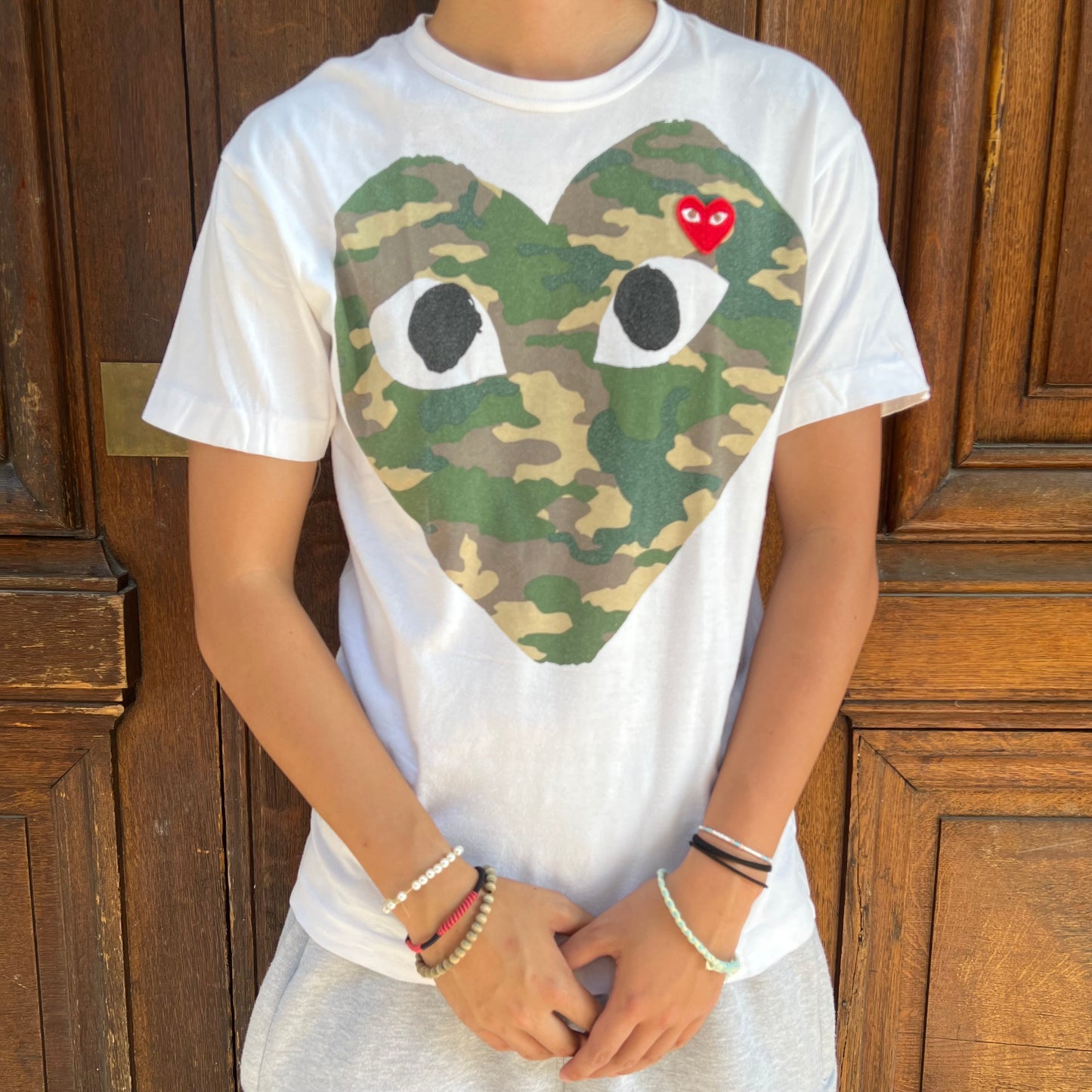 T-shirt Comme Des Garçons Blanc Camo - M