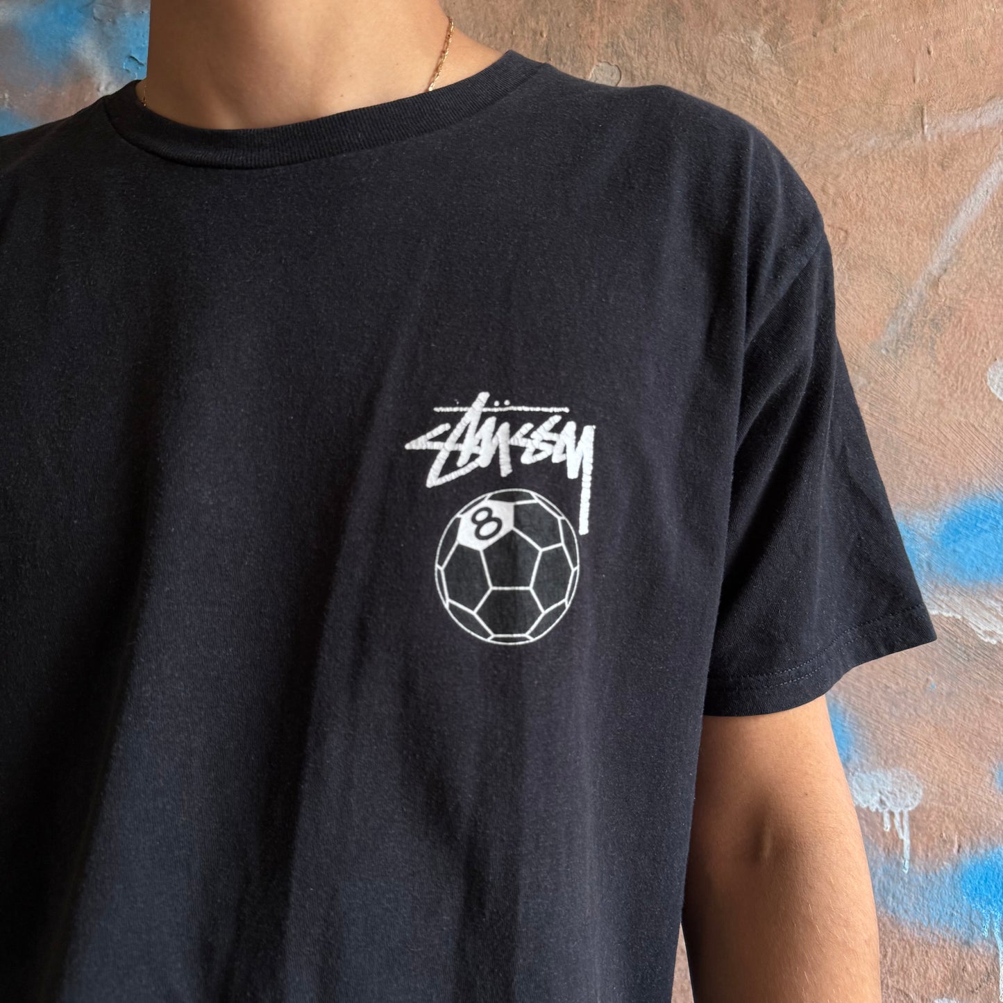 T-shirt Stussy noir 8Football - L