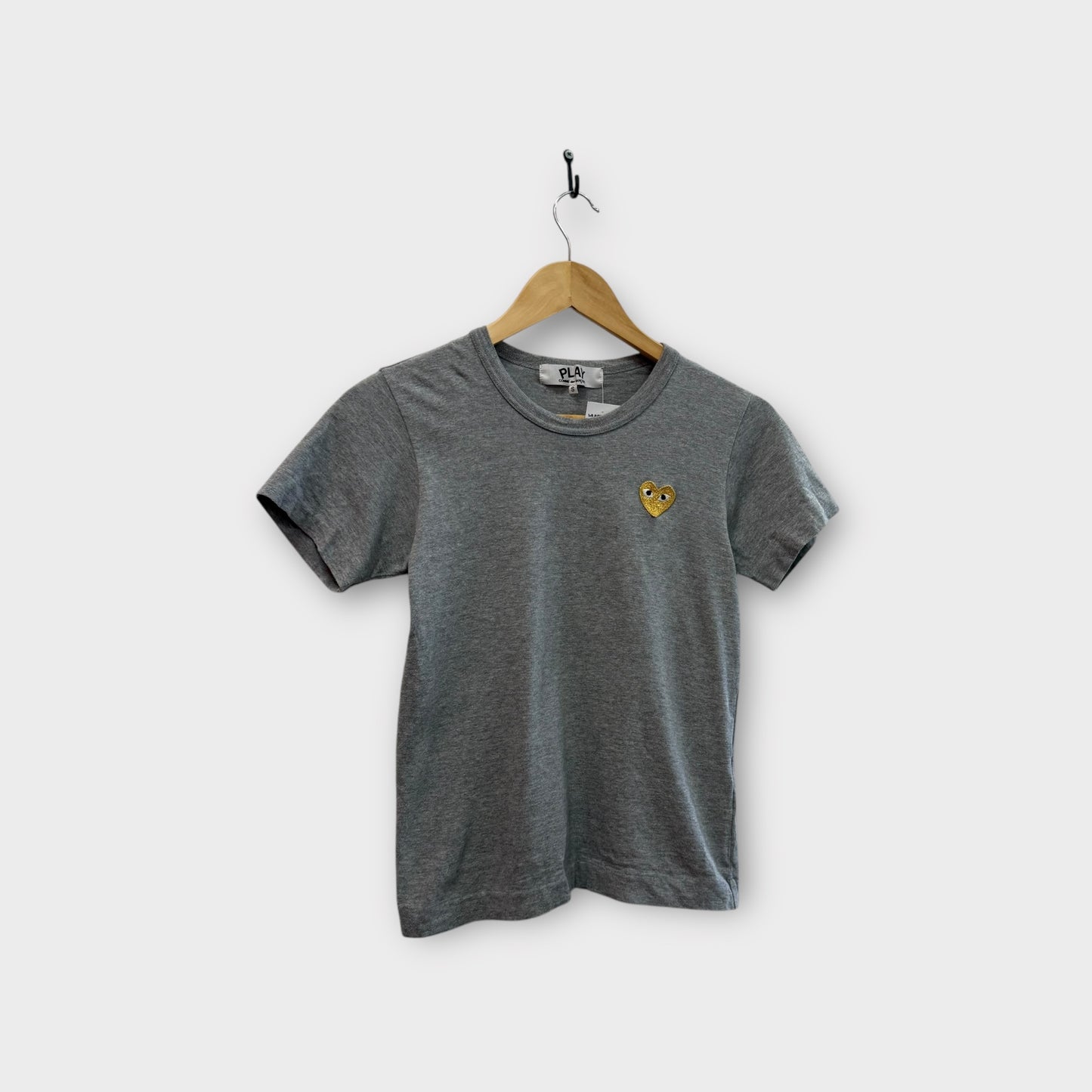 T-shirt CDG gris coeur doré