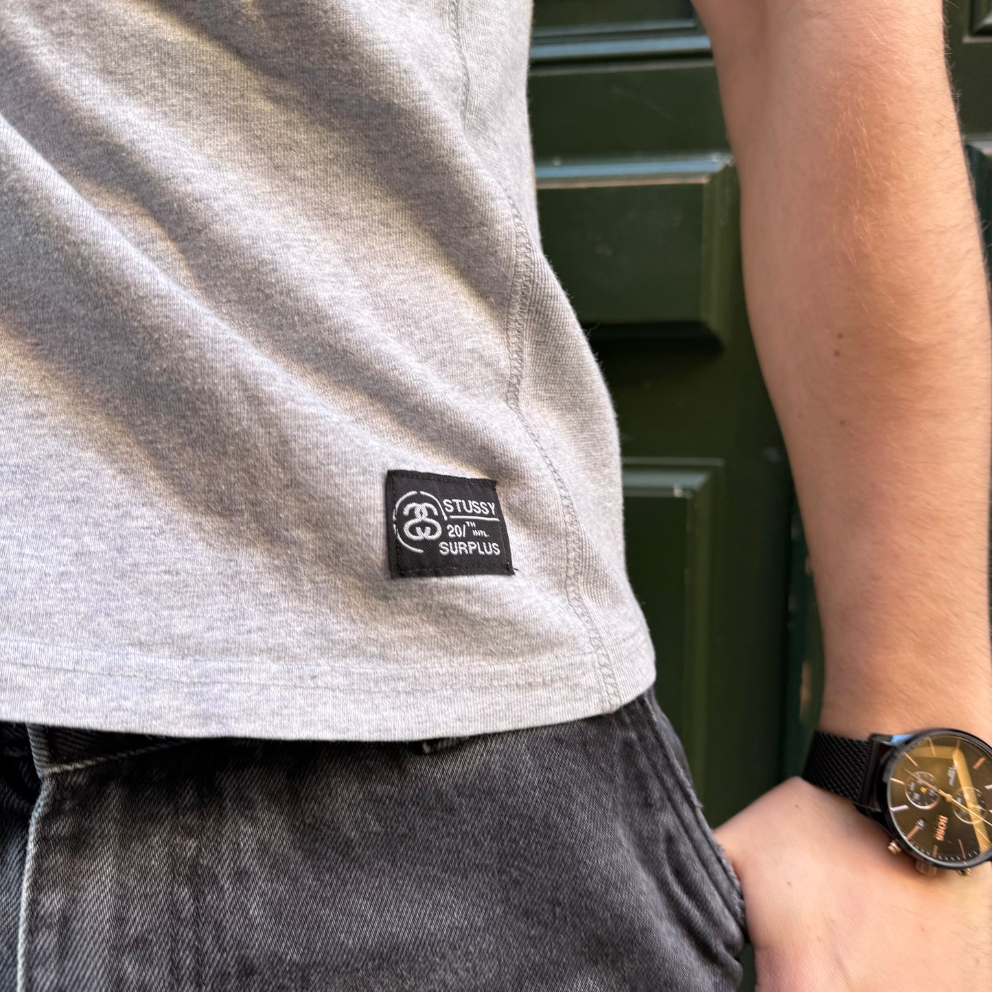 T-shirt vintage Stussy Champion gris - M