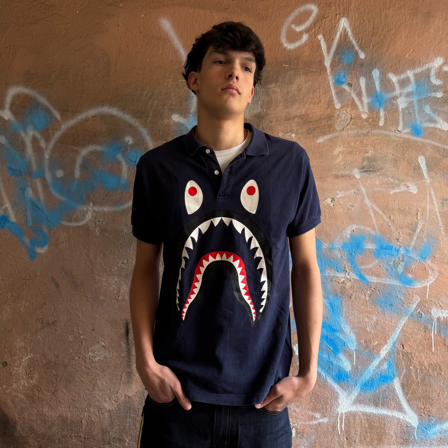 Polo Bape navy - L
