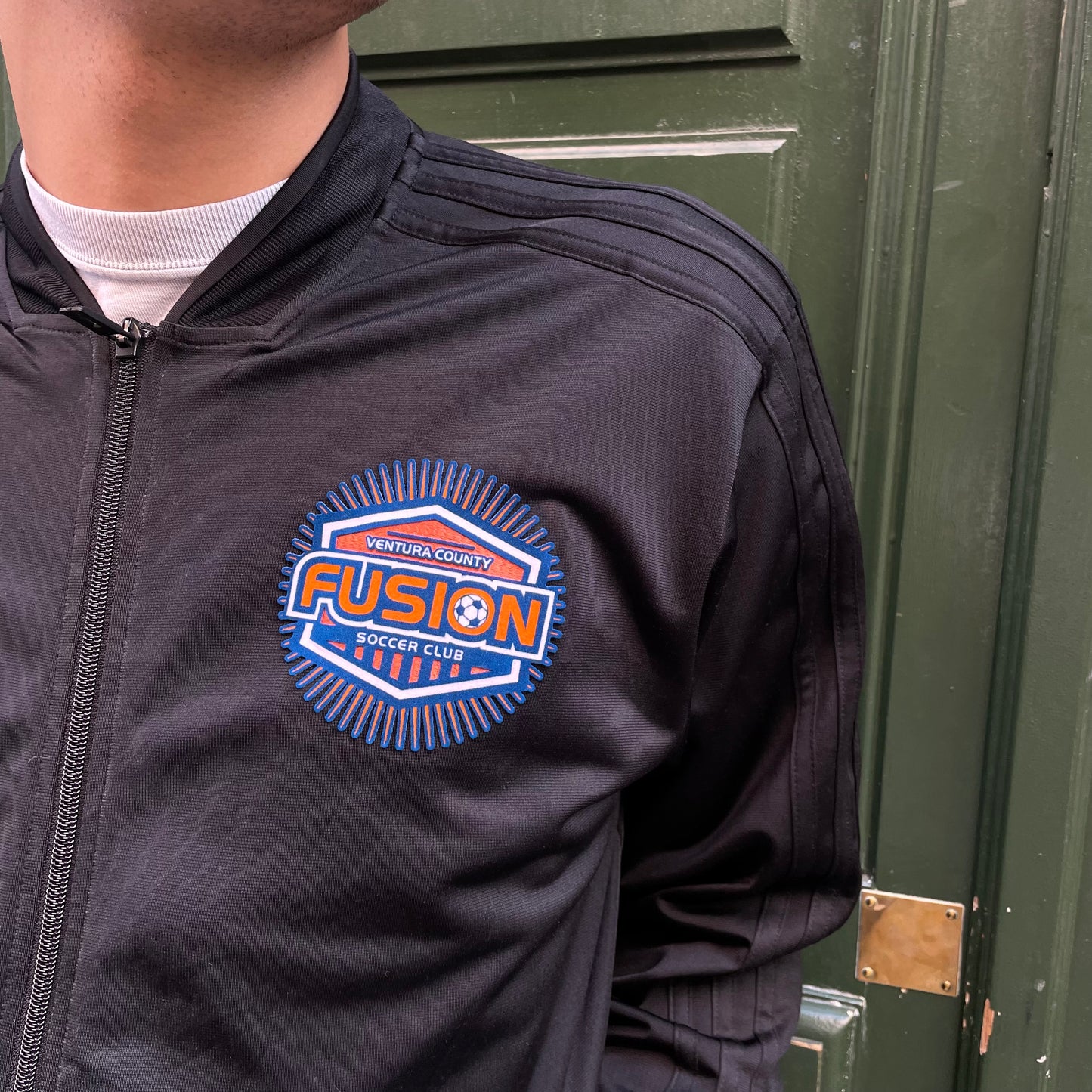 Veste Adidas vintage Noir Soccer Club - L