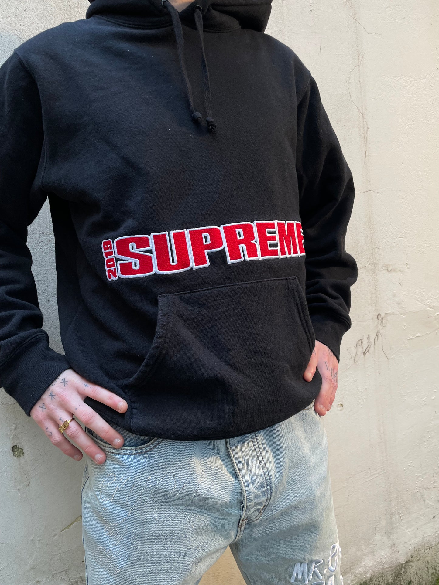 Hoodie Suprême noir "Blockbuster" 2019 - M